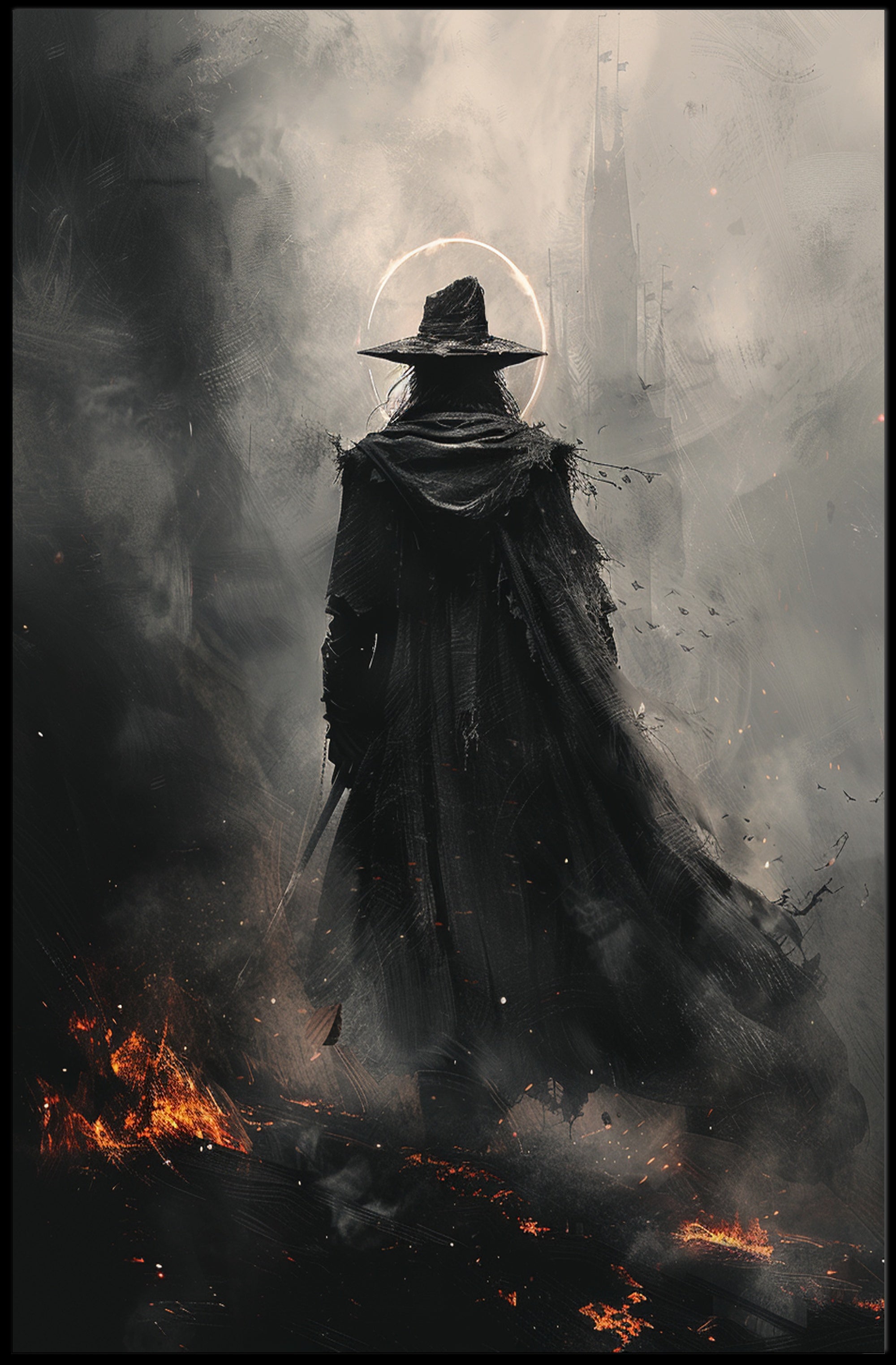 The Enigmatic Wanderer Art Print Poster for Home Decor and Travel Enthusiasts PosterGoat