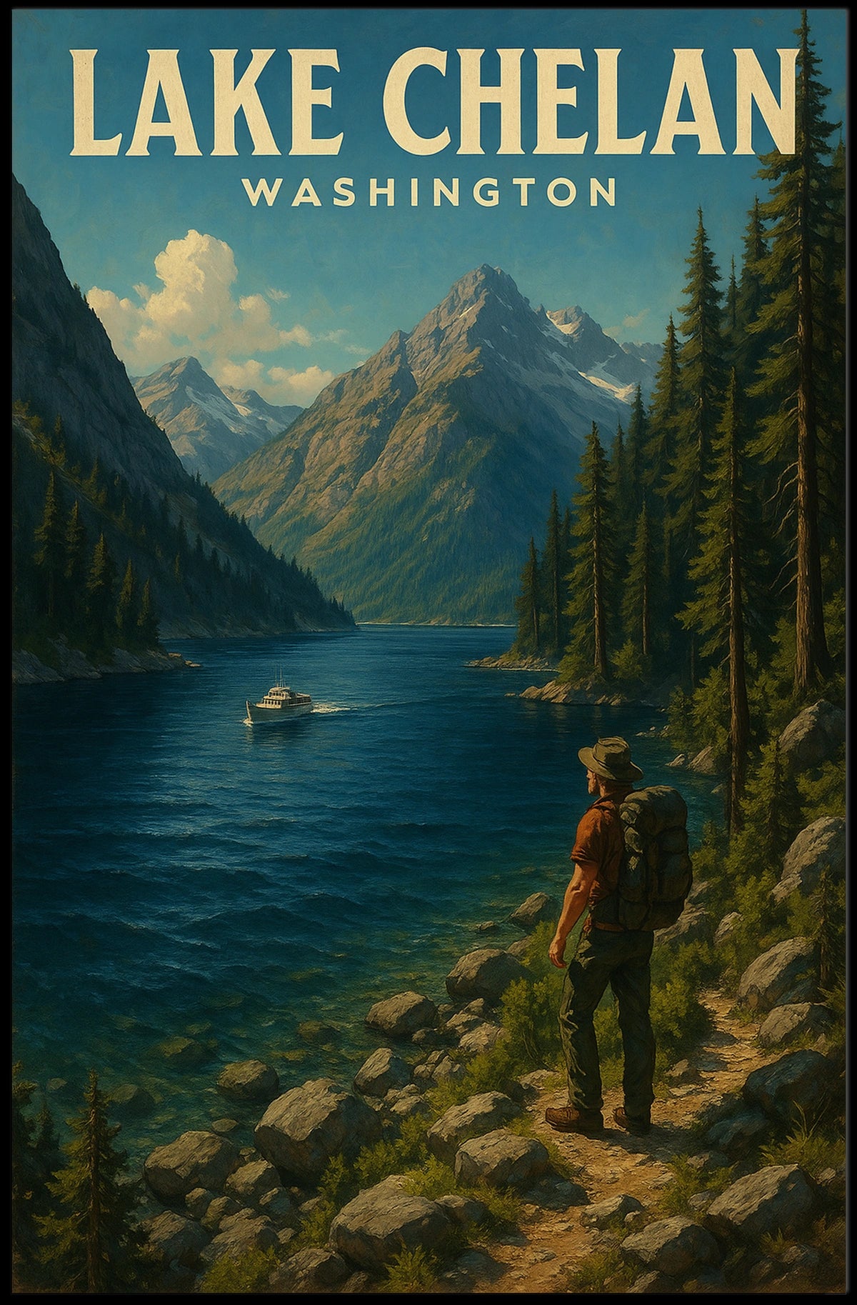 Lake Chelan, Washington Poster