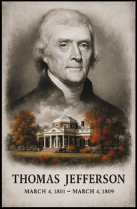 Thomas Jefferson 3rd President of the United States Reflections Poster