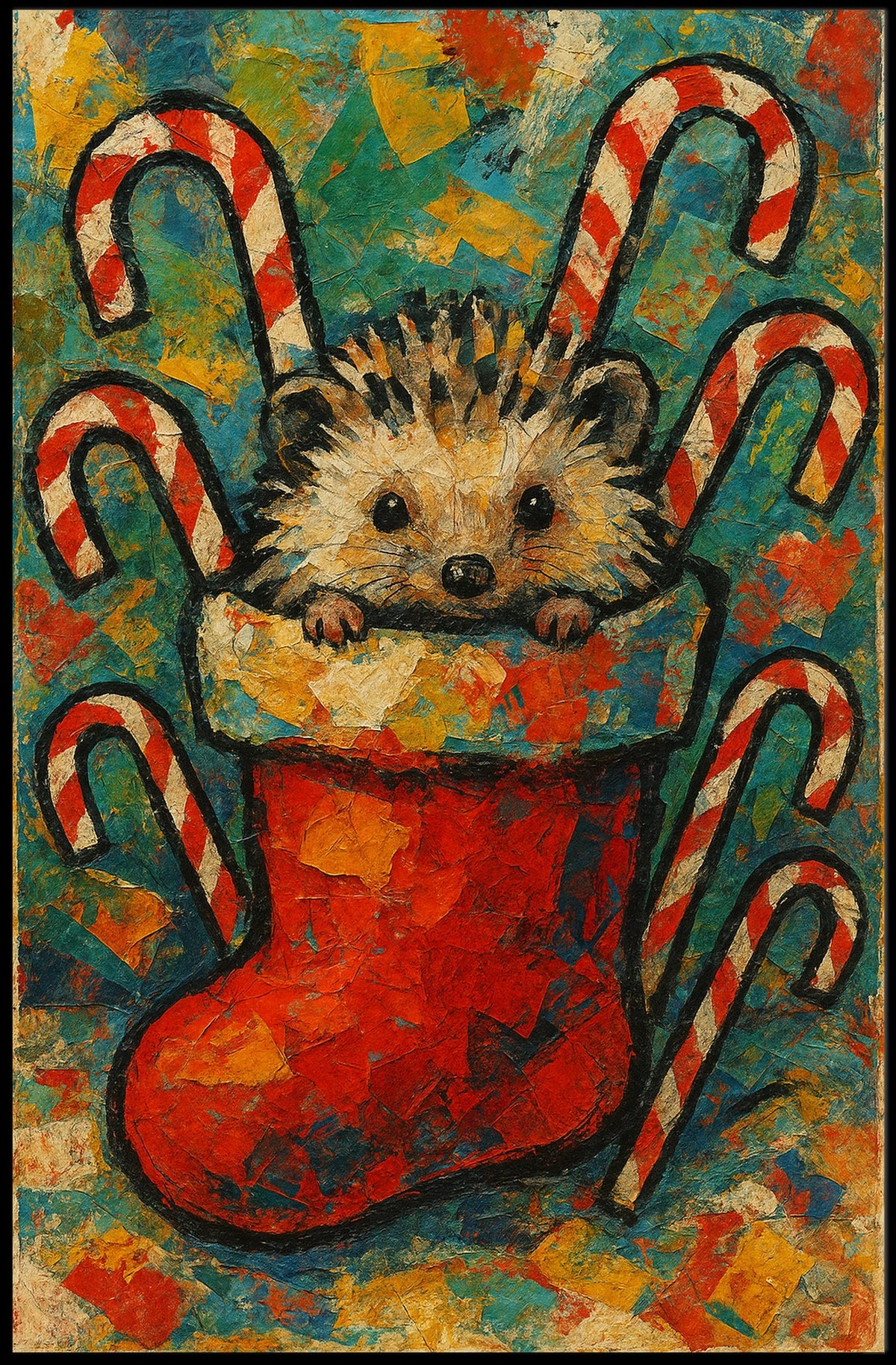 Holiday Hedgehog Surprise Poster