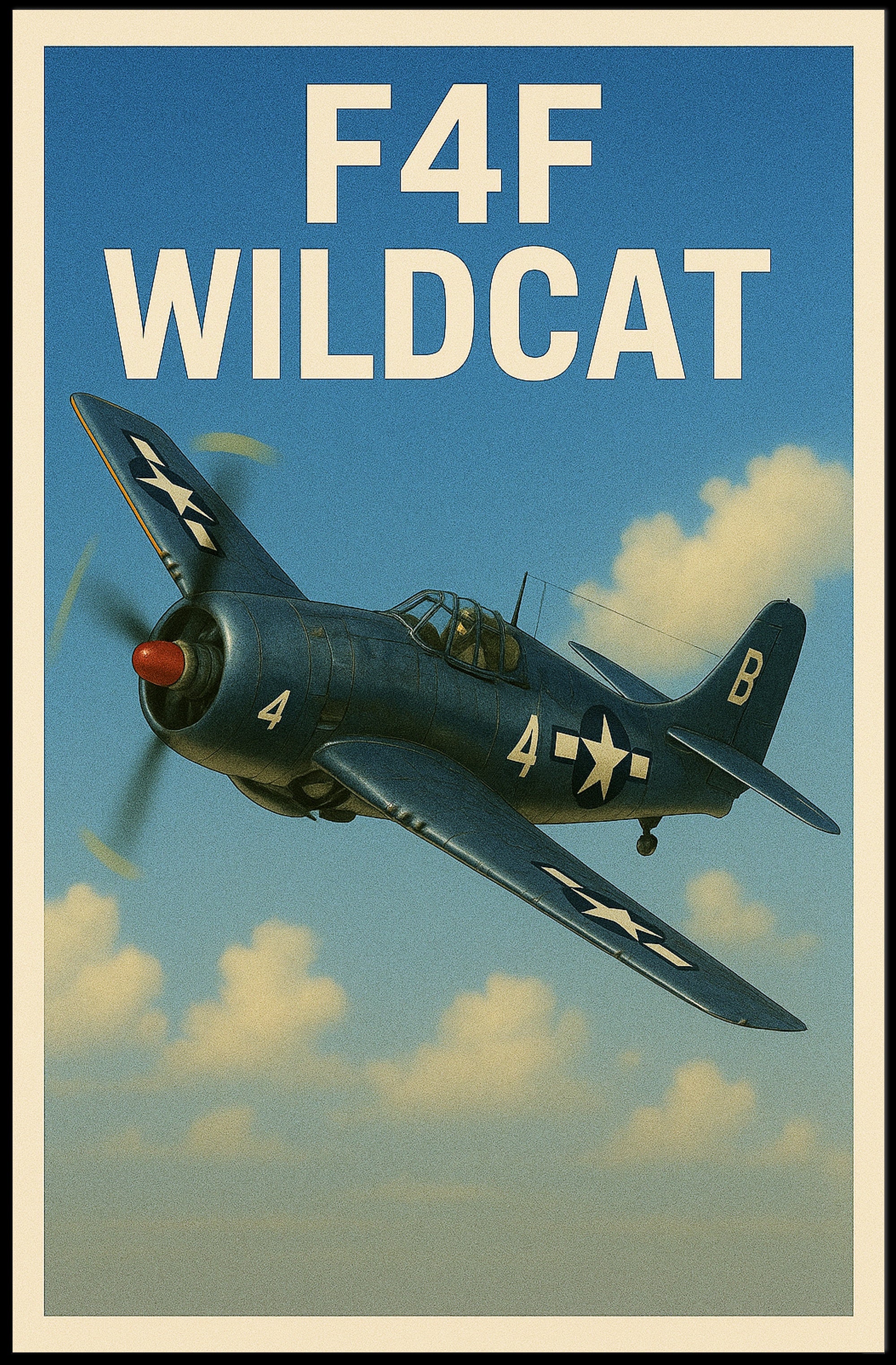 F4F Wildcat Poster PosterGoat