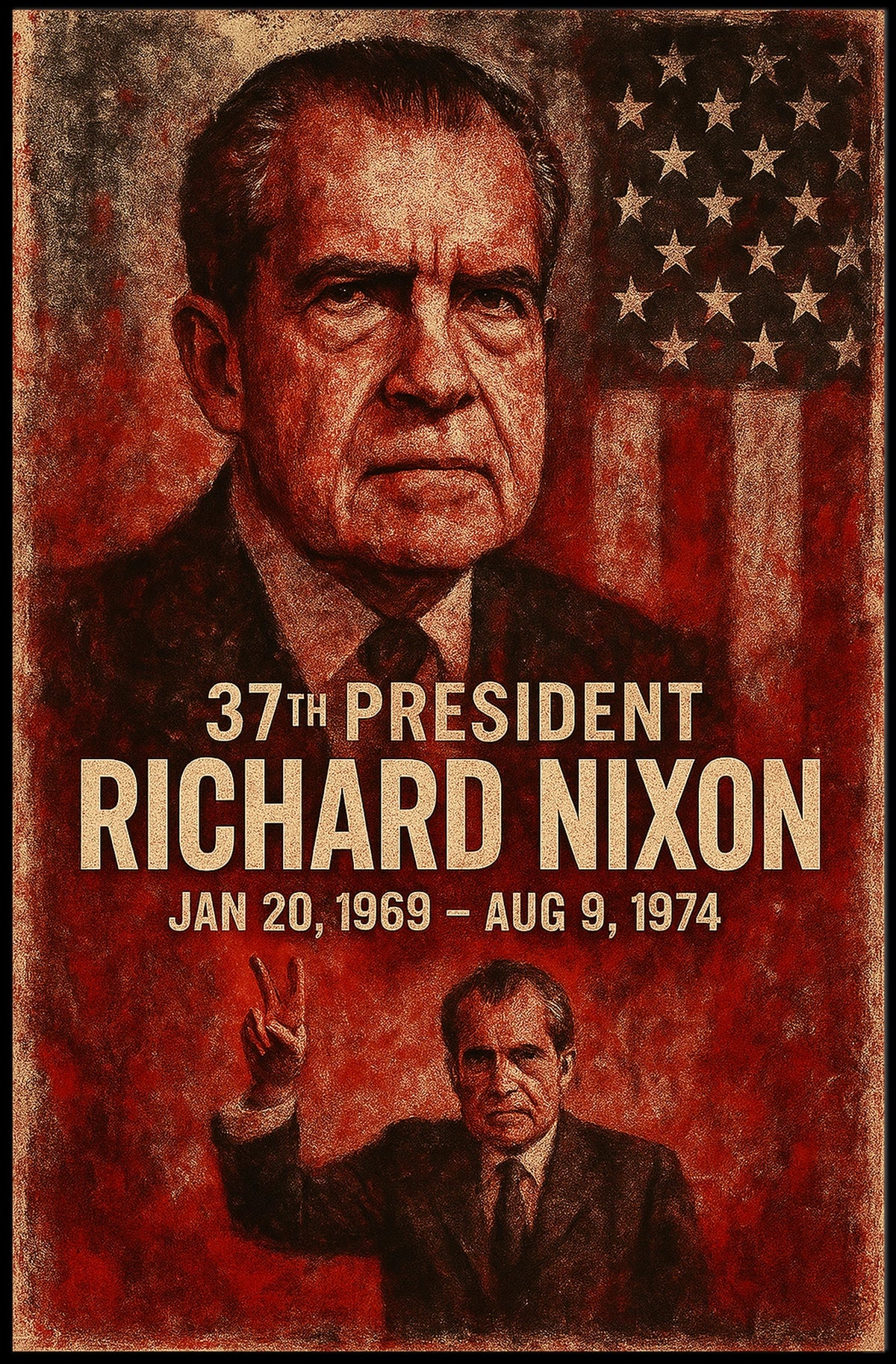 Richard Nixon 37th President Poster