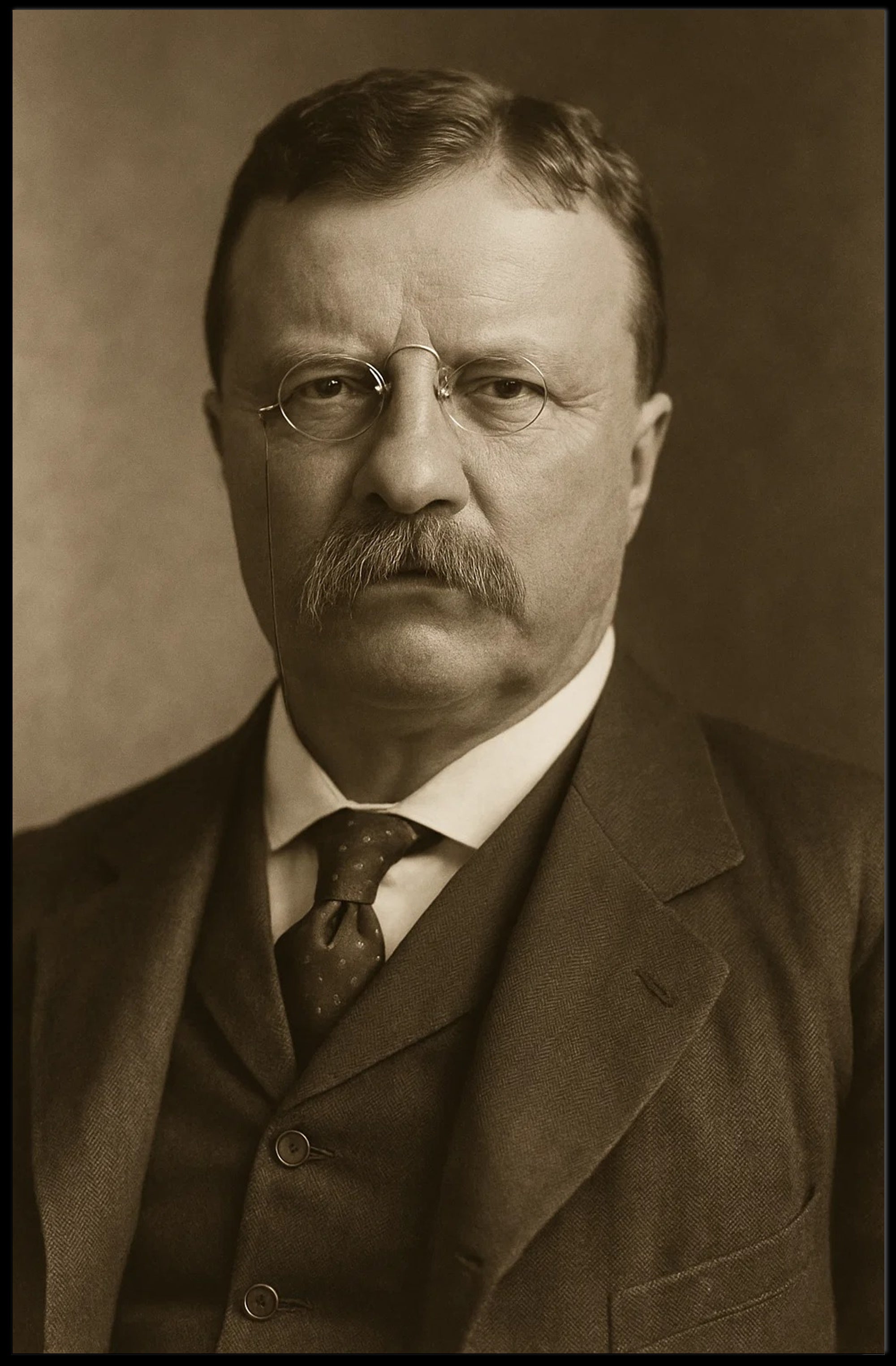 Vintage Portrait of Distinguished Gentleman Historical Poster