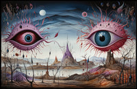 Surreal Dreamscape Eyes: Artistic Poster