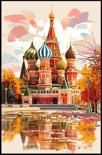 Saint Basil's Cathedral Autumn Art Poster