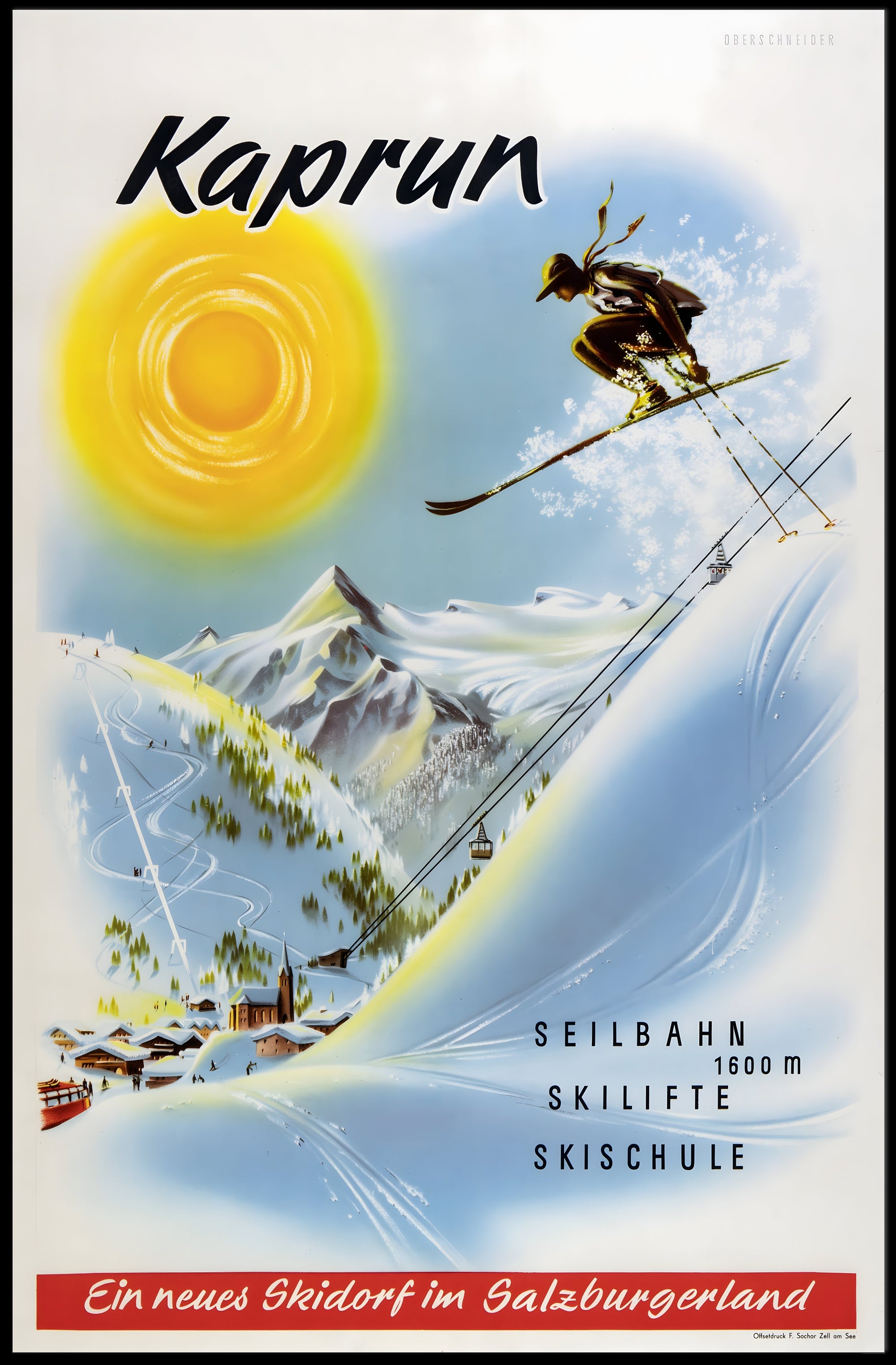 Kaprun Ski Destination Vintage Travel Poster PosterGoat