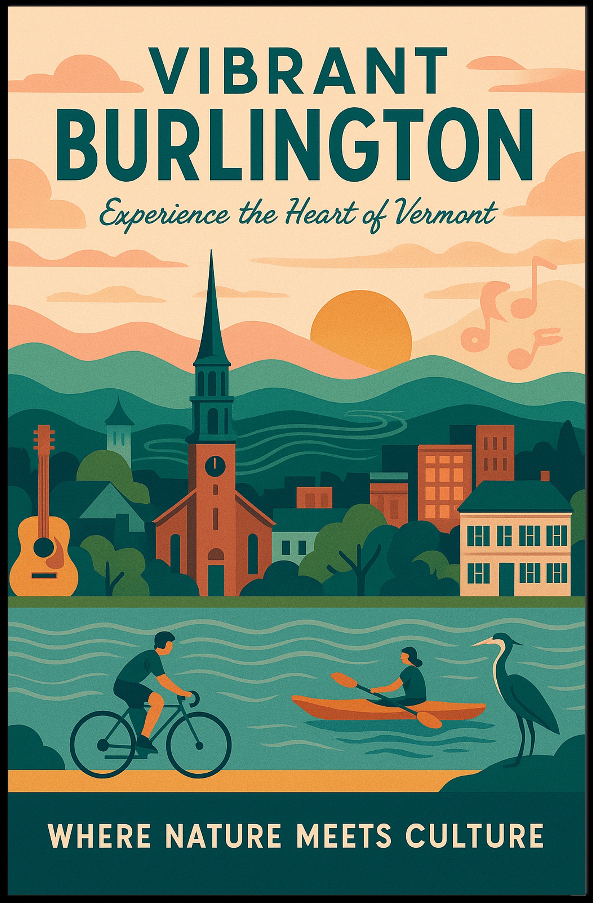 Burlington Poster Vibrant Nature And Culture