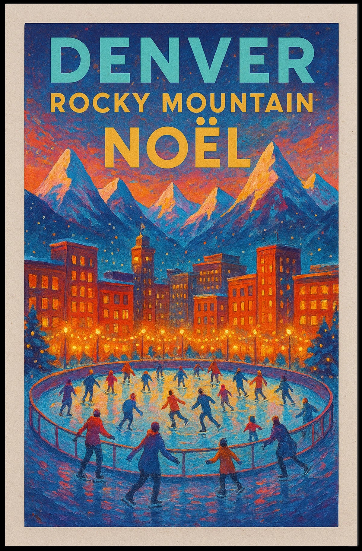 Denver Rocky Mountain Noël Poster