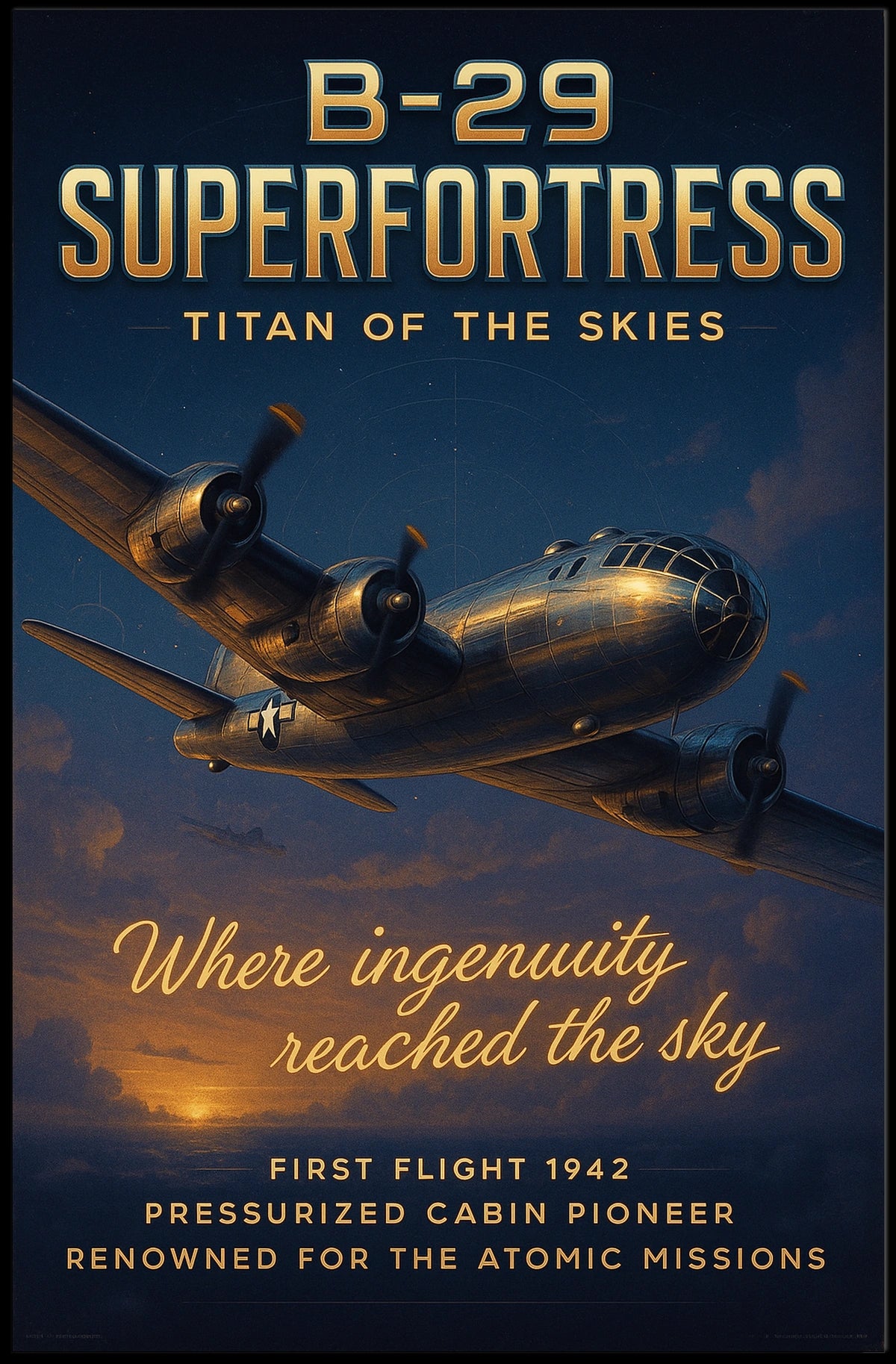 B-29 Superfortress Titan of the Skies Poster