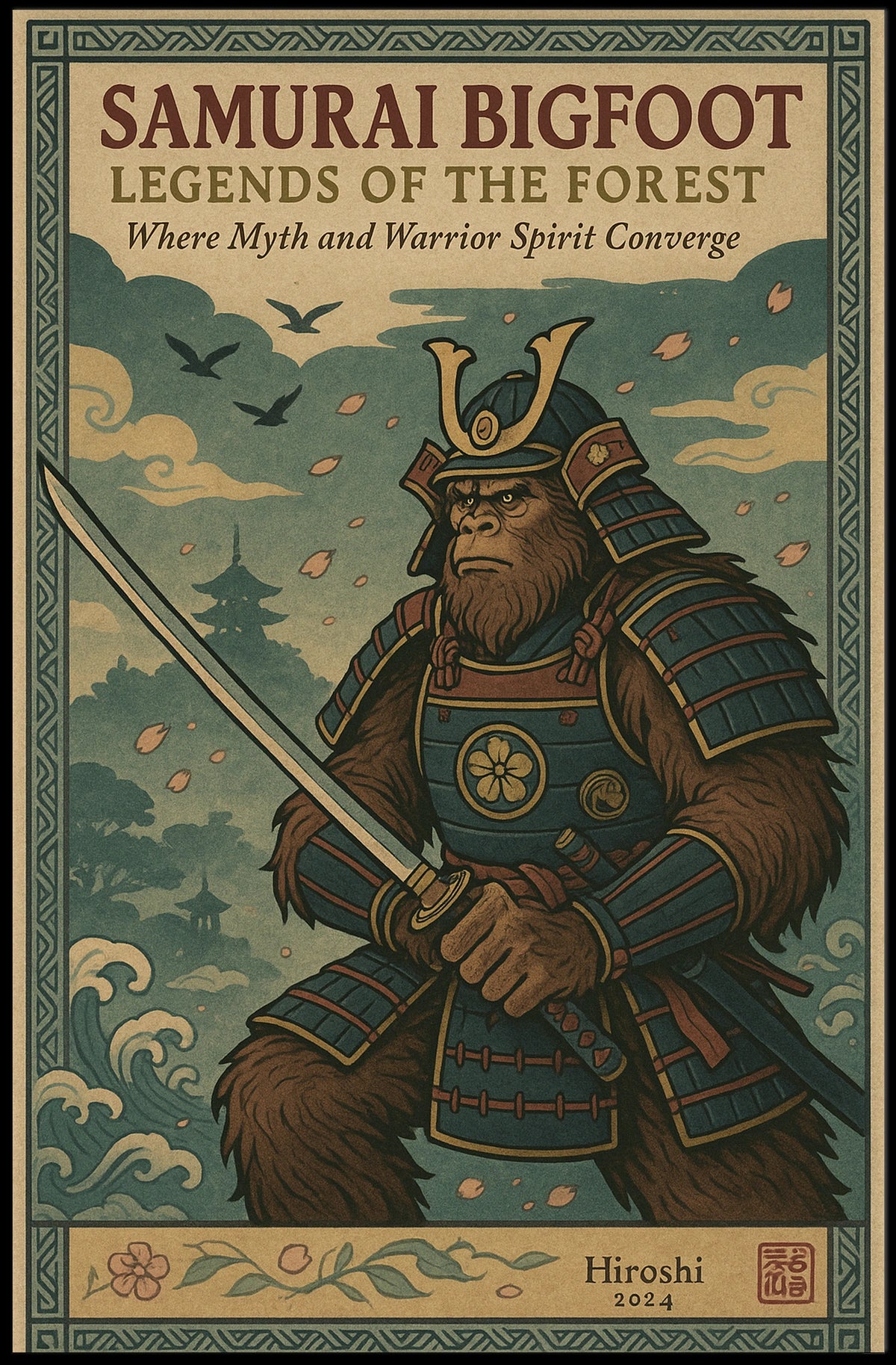 Samurai Bigfoot Legends of the Forest Poster