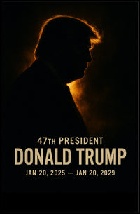 Donald Trump Resilience Sunset Patriotic Cinematic Poster