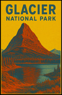 Glacier National Park Art Print Poster Decor PosterGoat