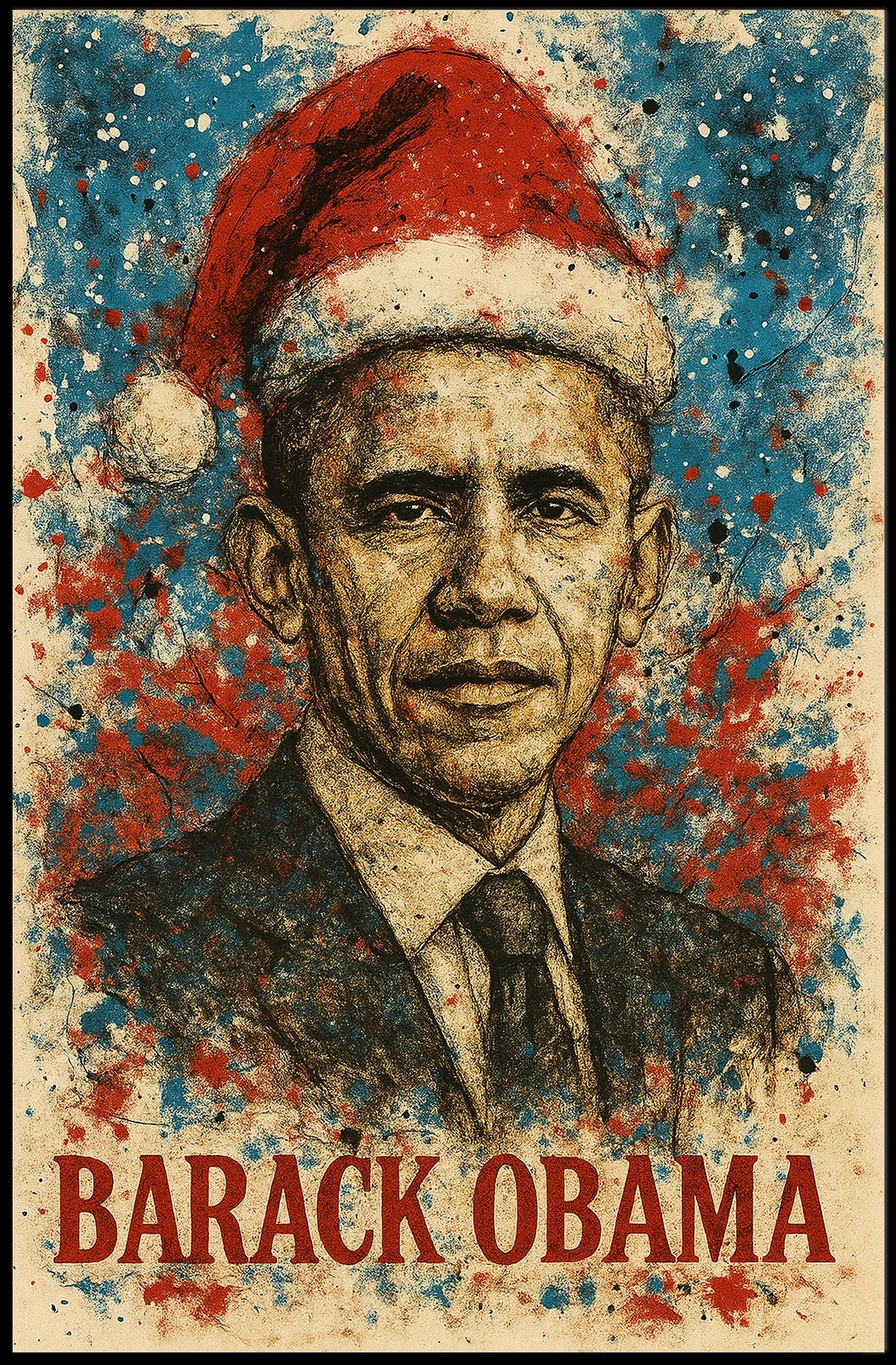 Barack Obama 44th President of the United States Christmas SeriesPoster