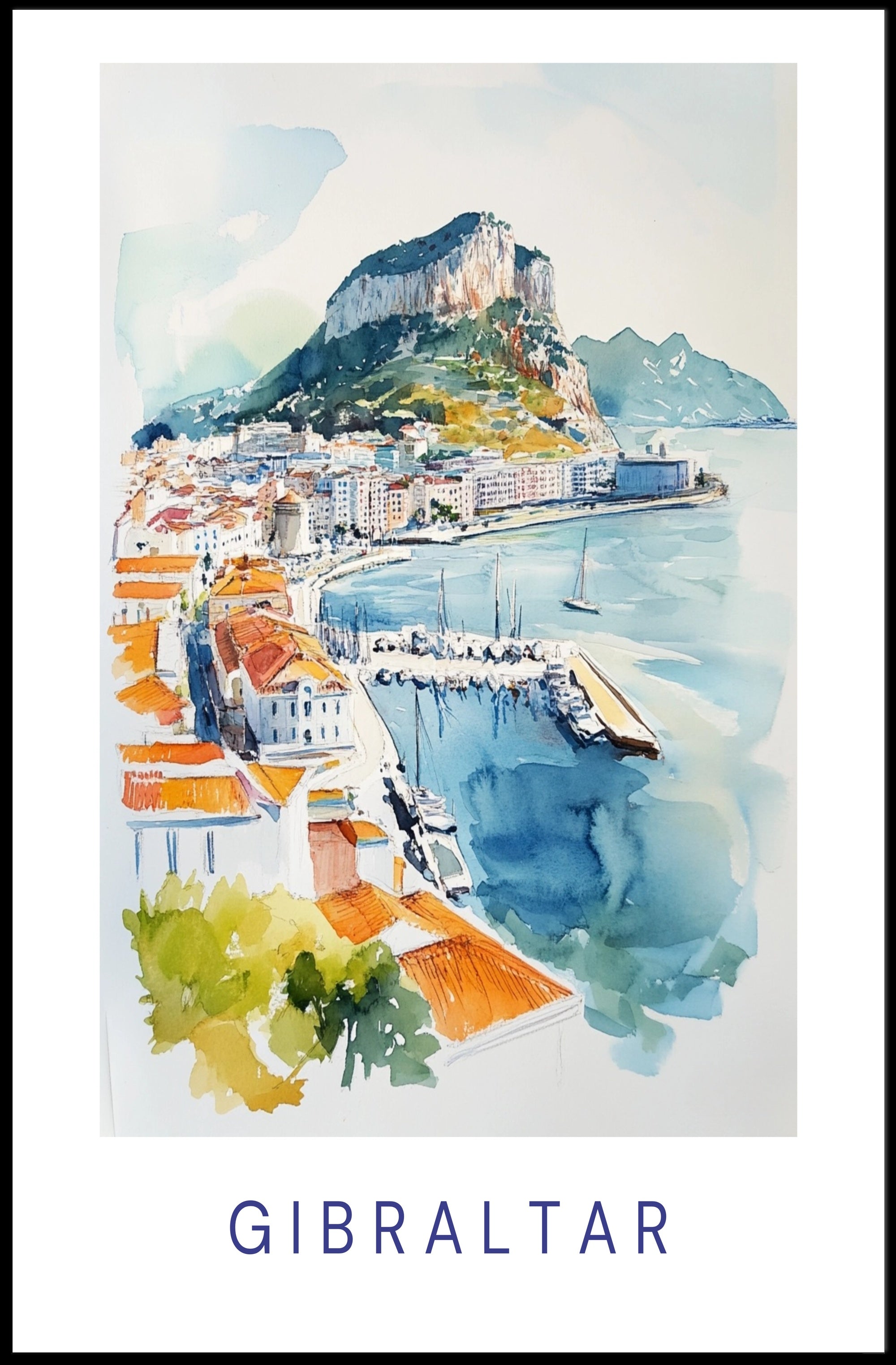 Scenic View of Gibraltar Poster PosterGoat