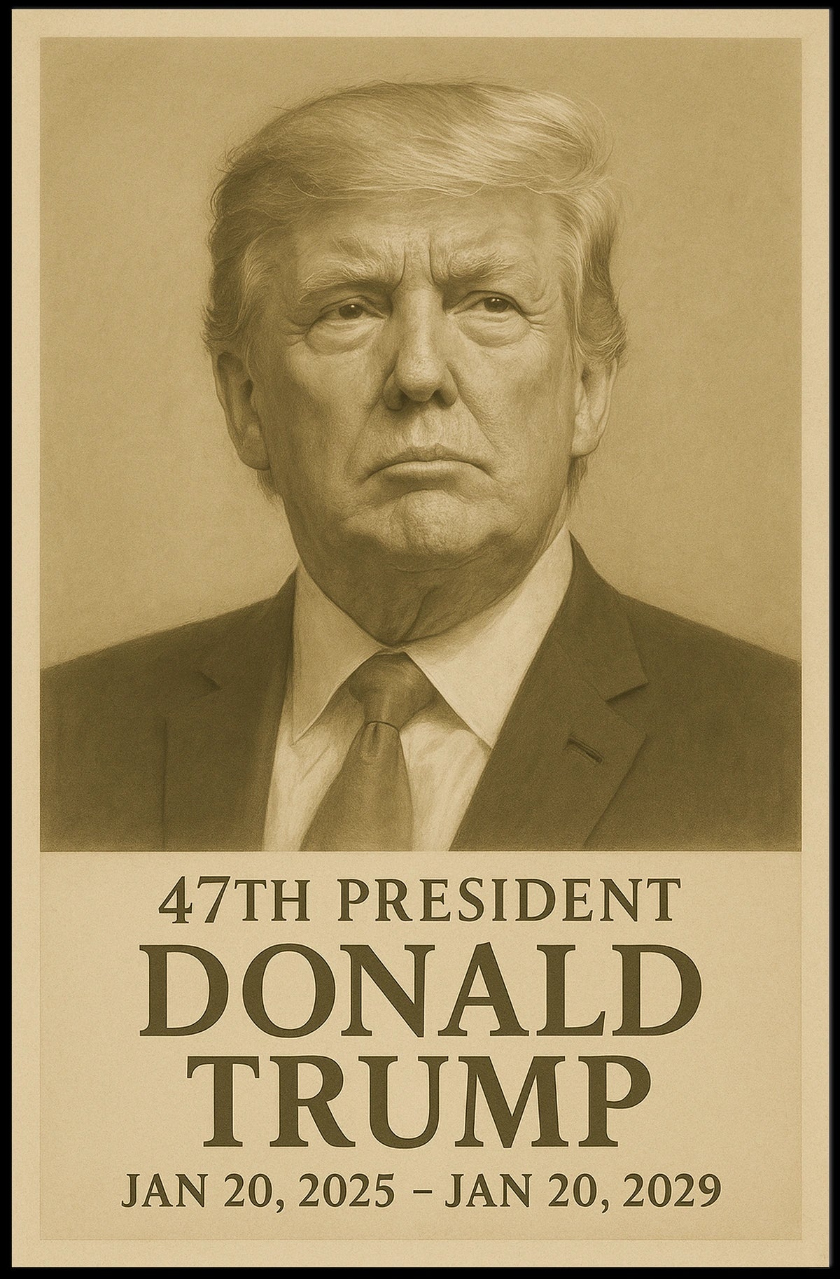 Donald Trump 47th President Poster