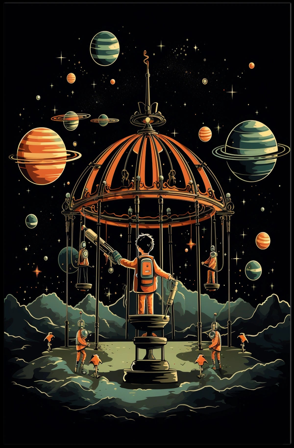 Cosmic Carousel Poster