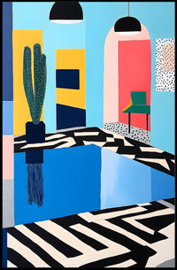 Modern Interior Abstraction Poster Wall Art