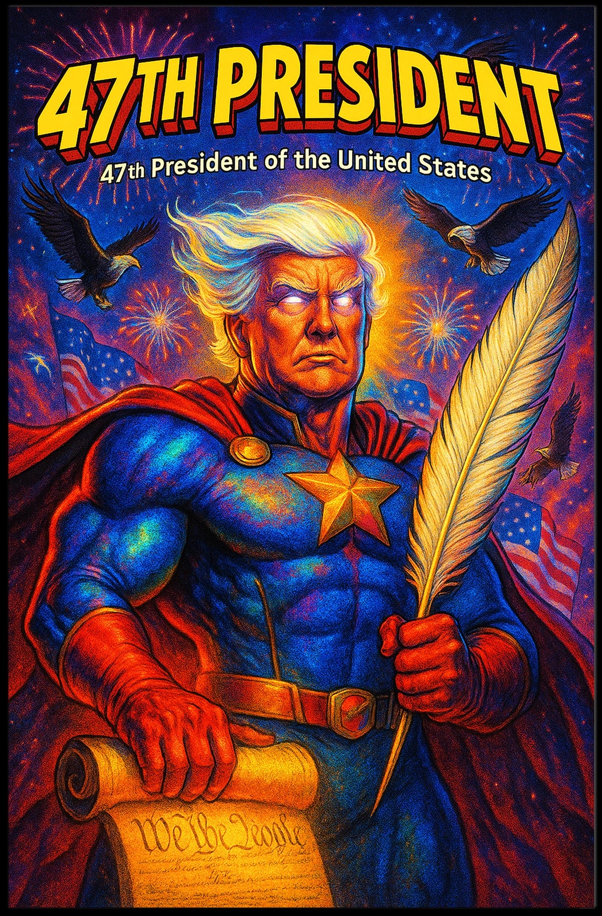 Donald Trump Patriot Champion Pop Art Patriotic Collector Wall Limited Edition Poster