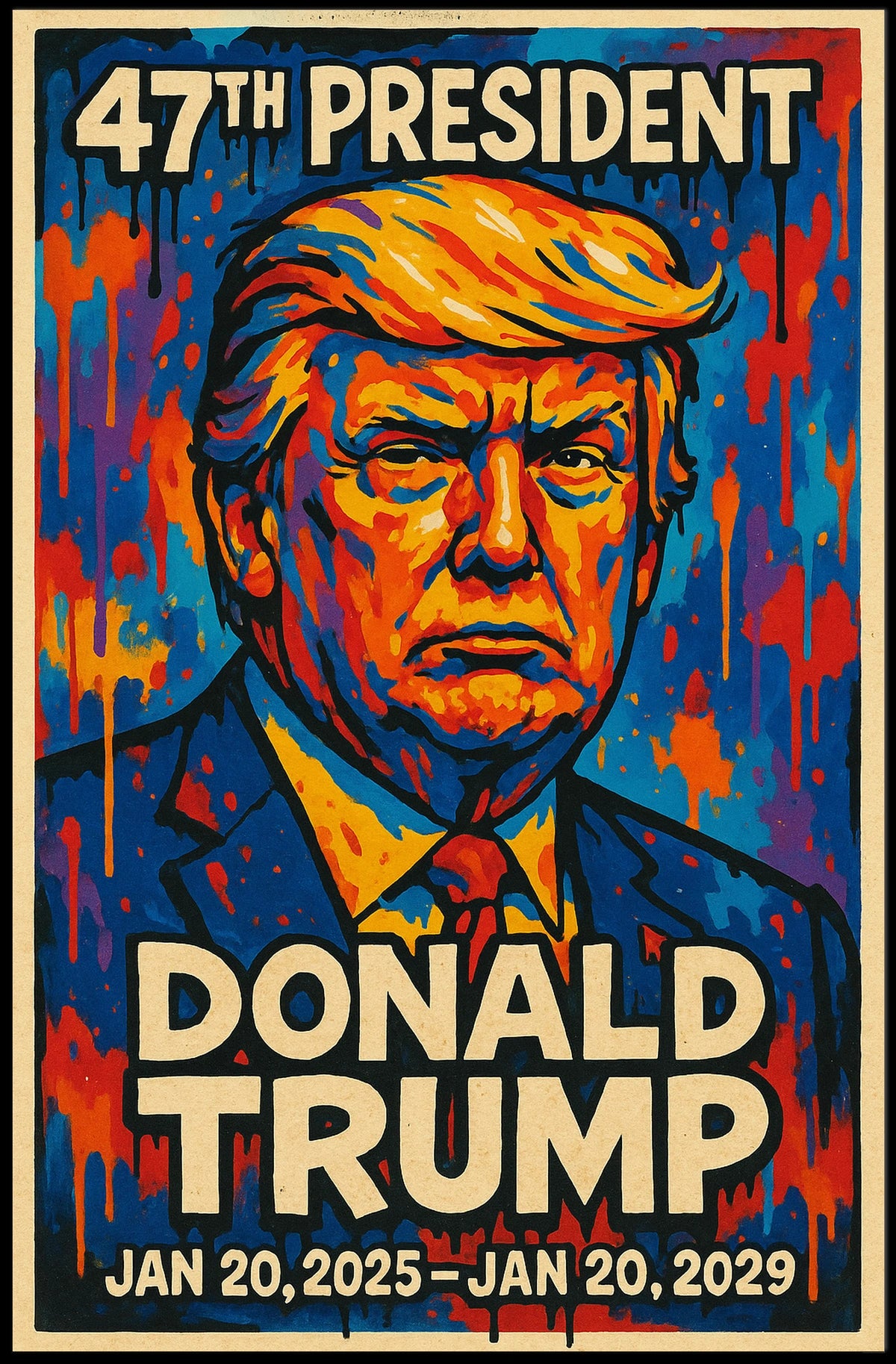 Trump Leadership Abstract Digital Patriot Poster