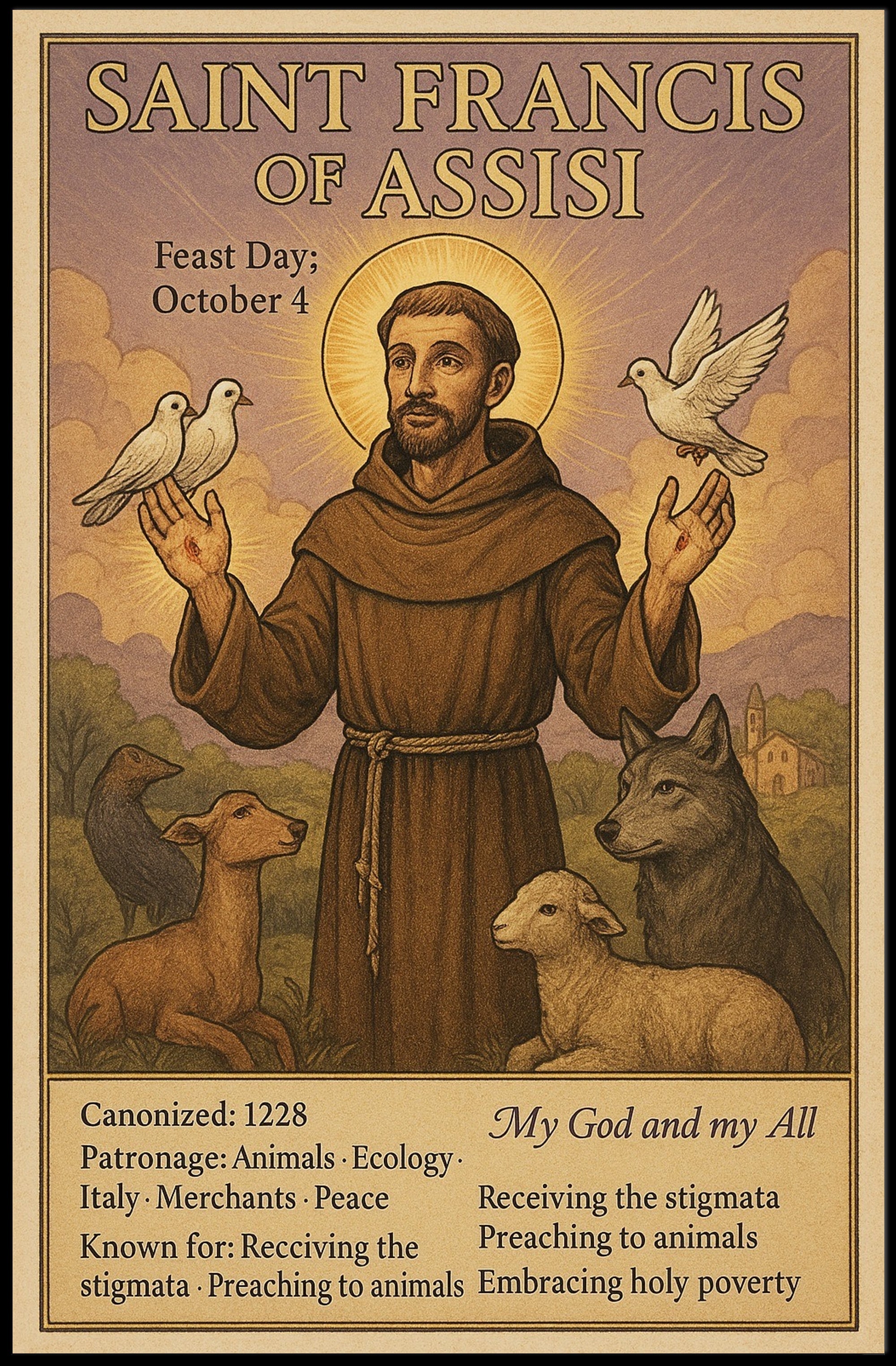 Saint Francis of Assisi Poster PosterGoat