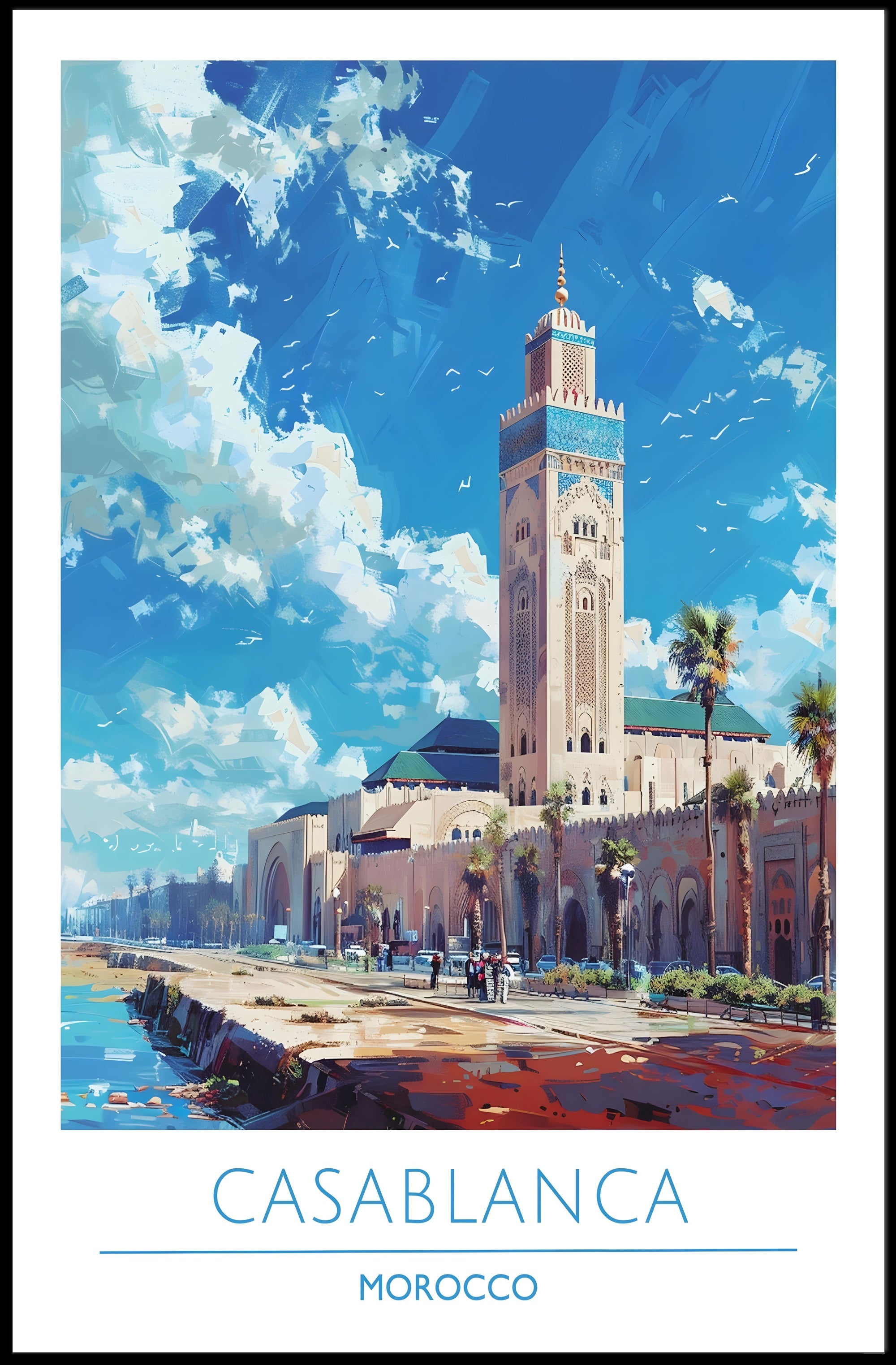 Casablanca's Iconic Architecture Poster