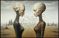 Surreal Duality Art Print: Abstract or Artistic Poster