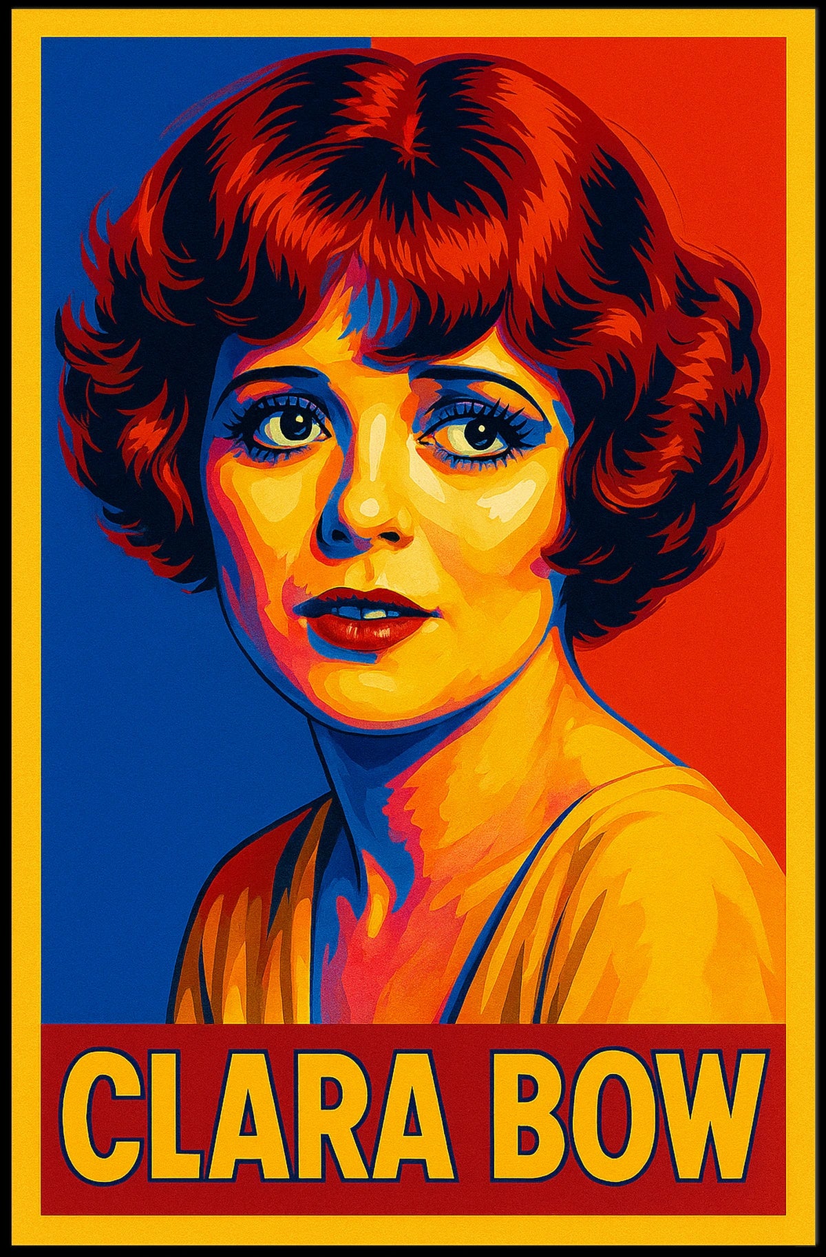 Clara Bow Pop Art Tribute Poster