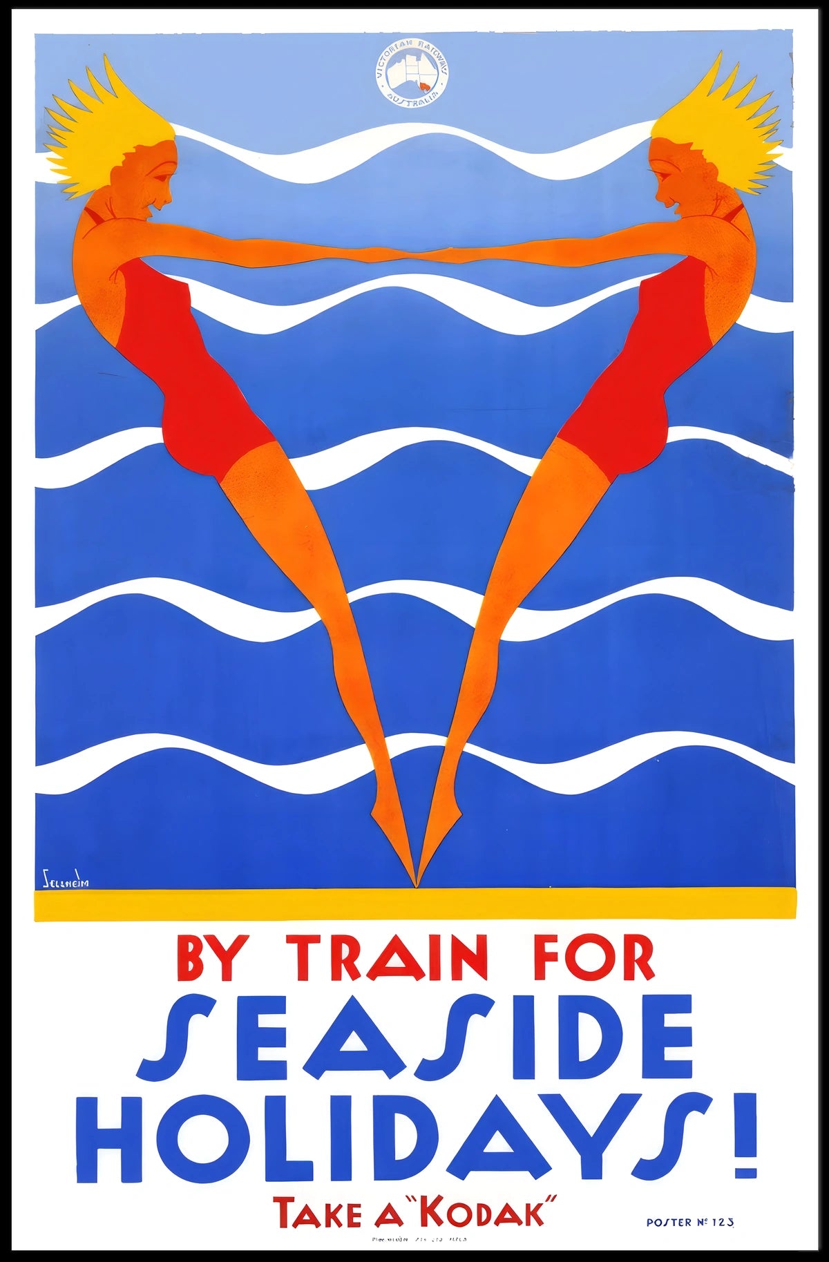 Seaside Holidays By Train Poster