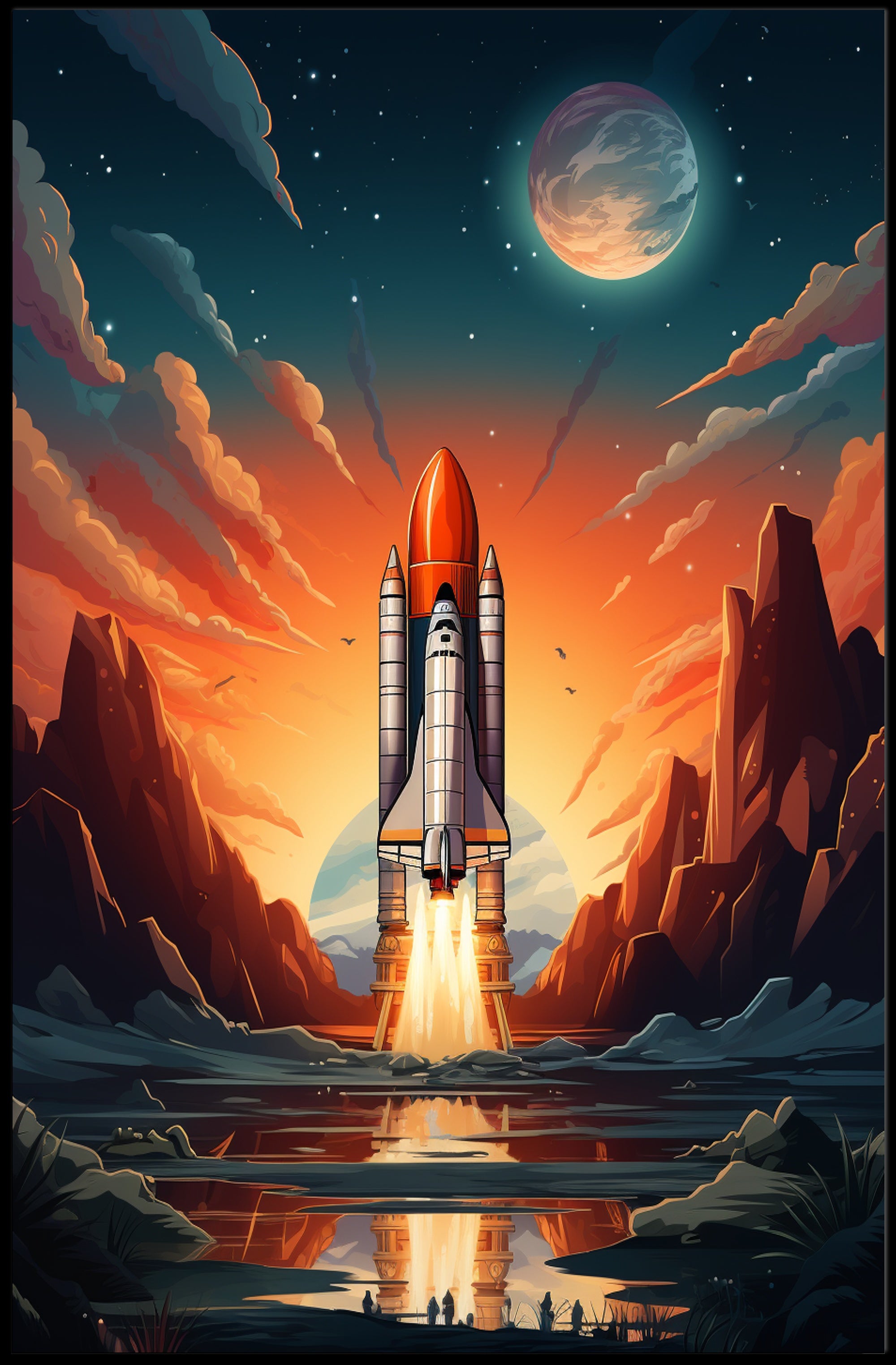 Celestial Launch Poster