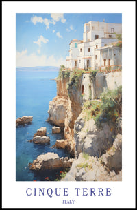 Cinque Terre Coastal Serenity Travel Poster PosterGoat