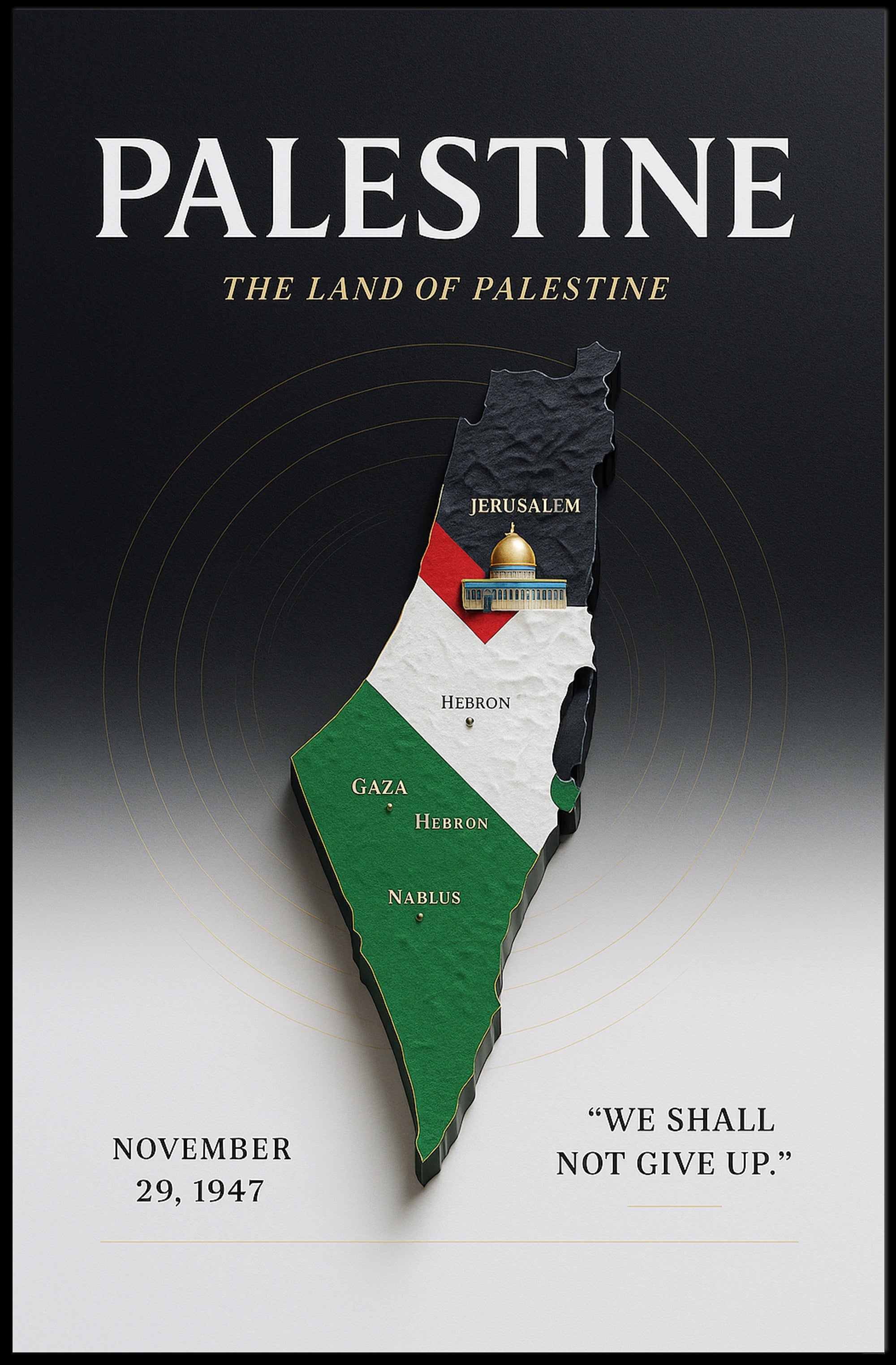The Land of Palestine Poster PosterGoat