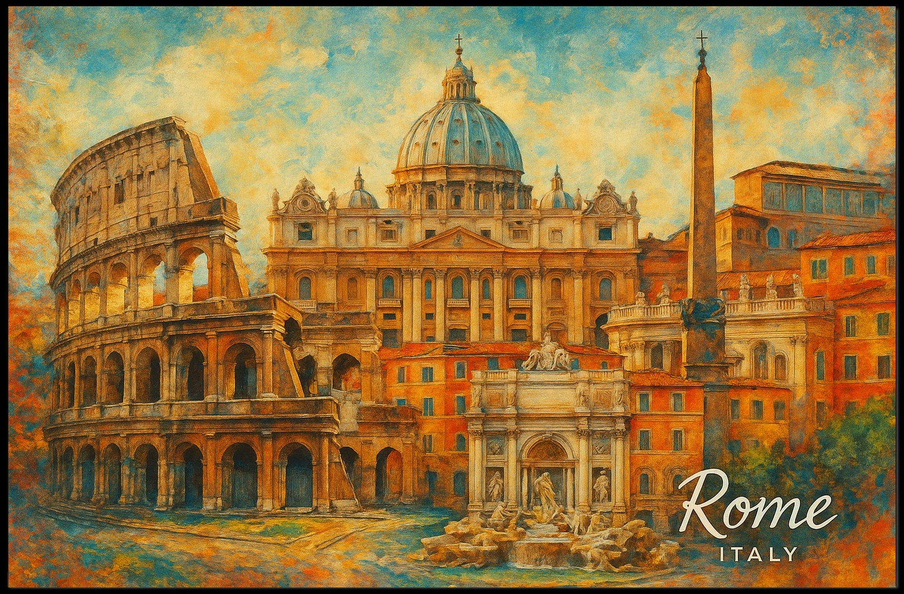 Rome, Italy A Timeless Cityscape Poster