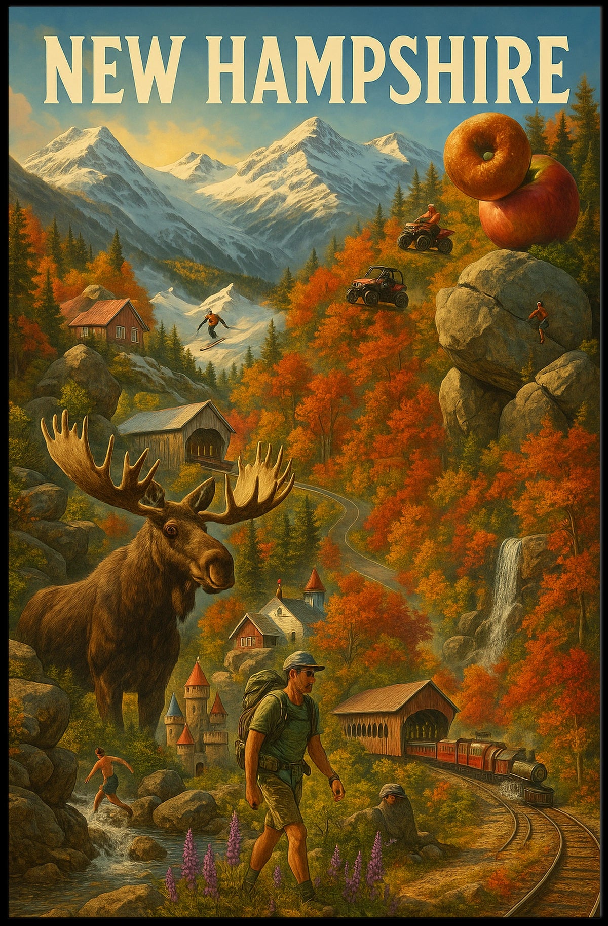 New Hampshire Adventure Poster