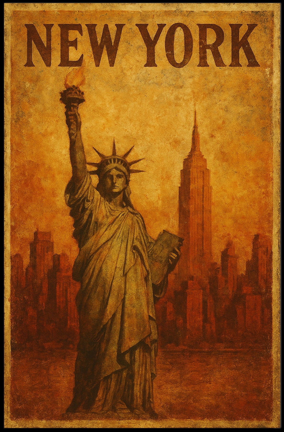 New York Iconic Skyline Poster