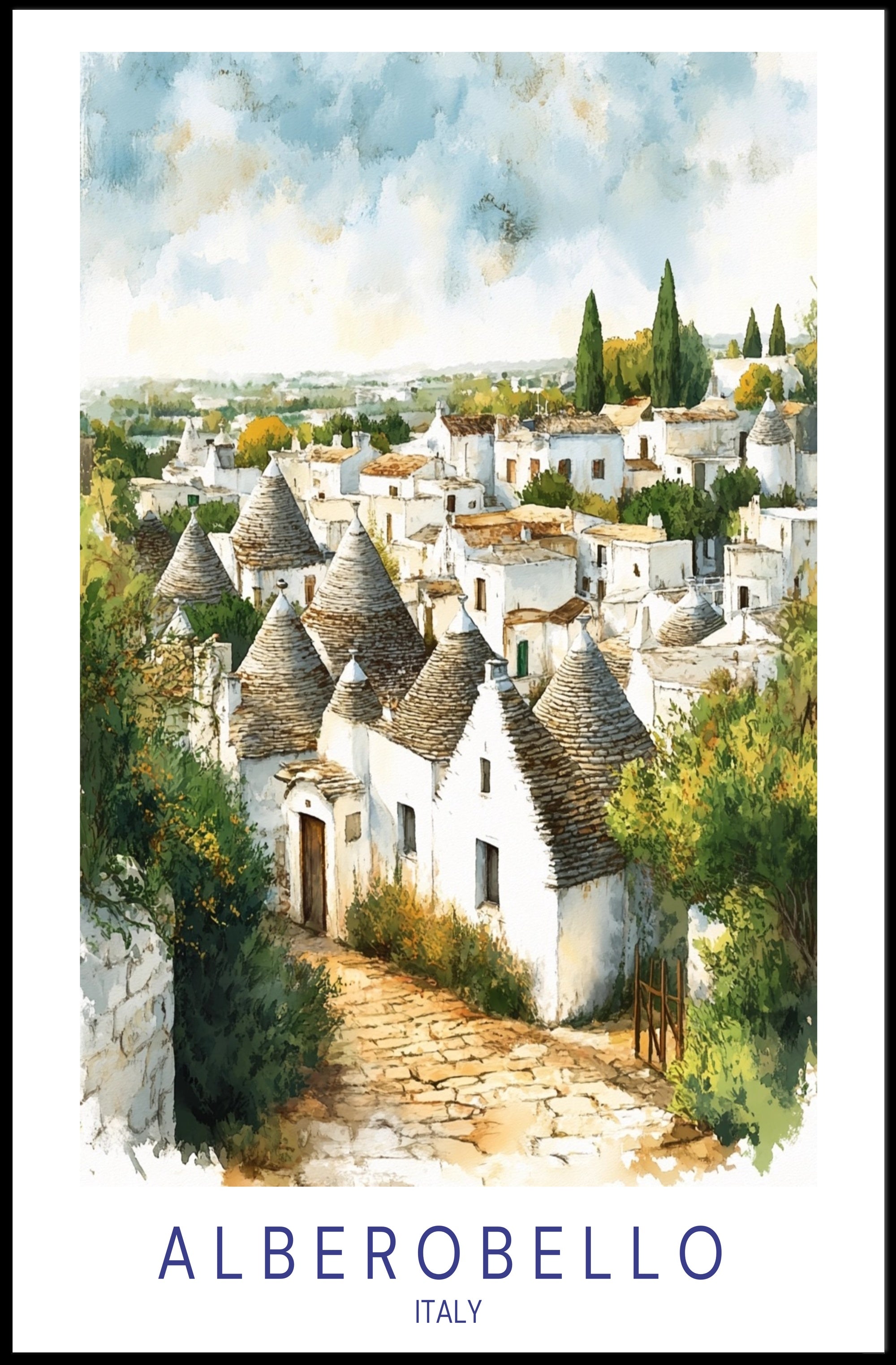 Scenic View of Alberobello Poster PosterGoat