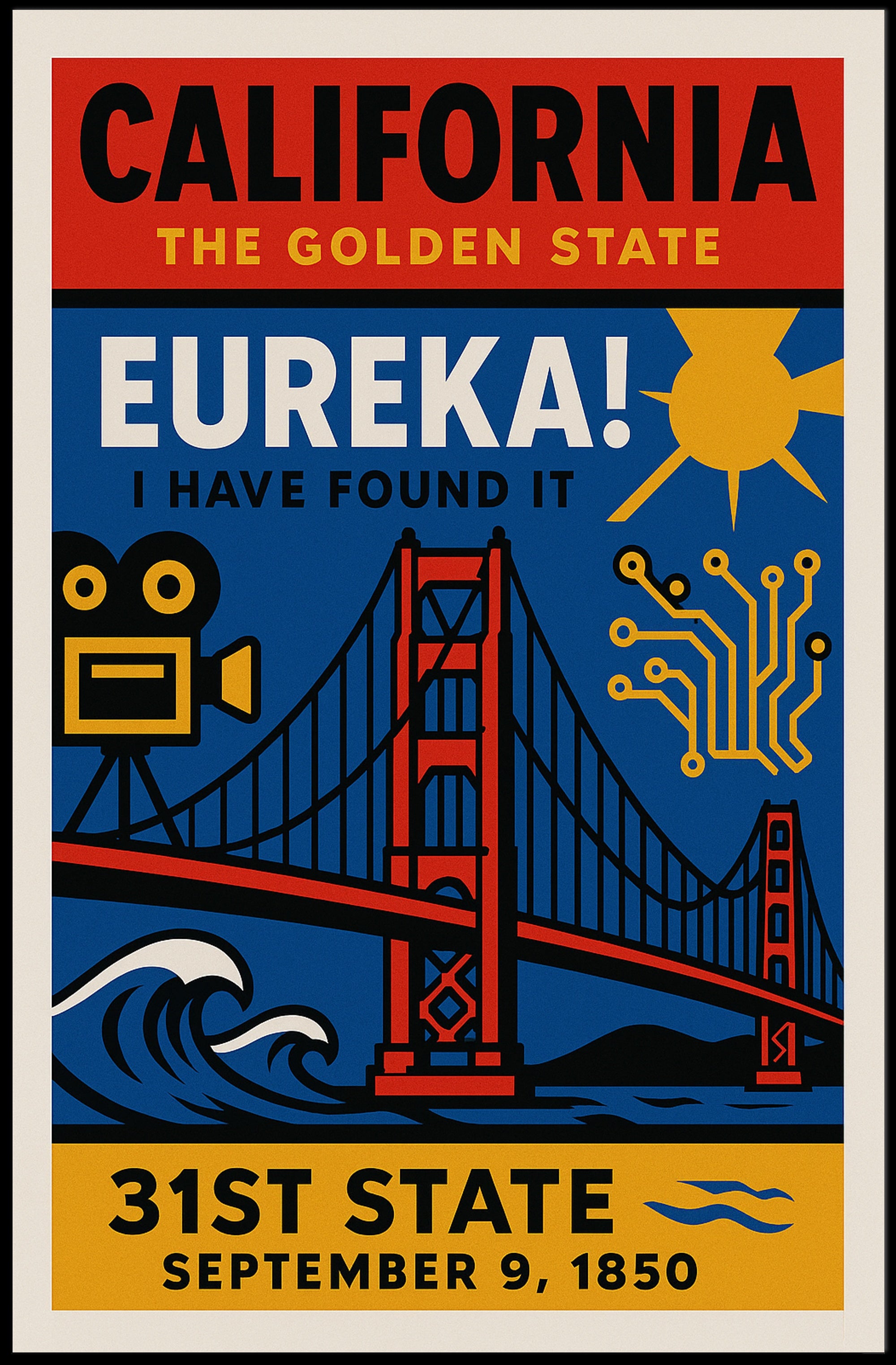 California's Iconic Diversity: Cultural or Heritage Poster