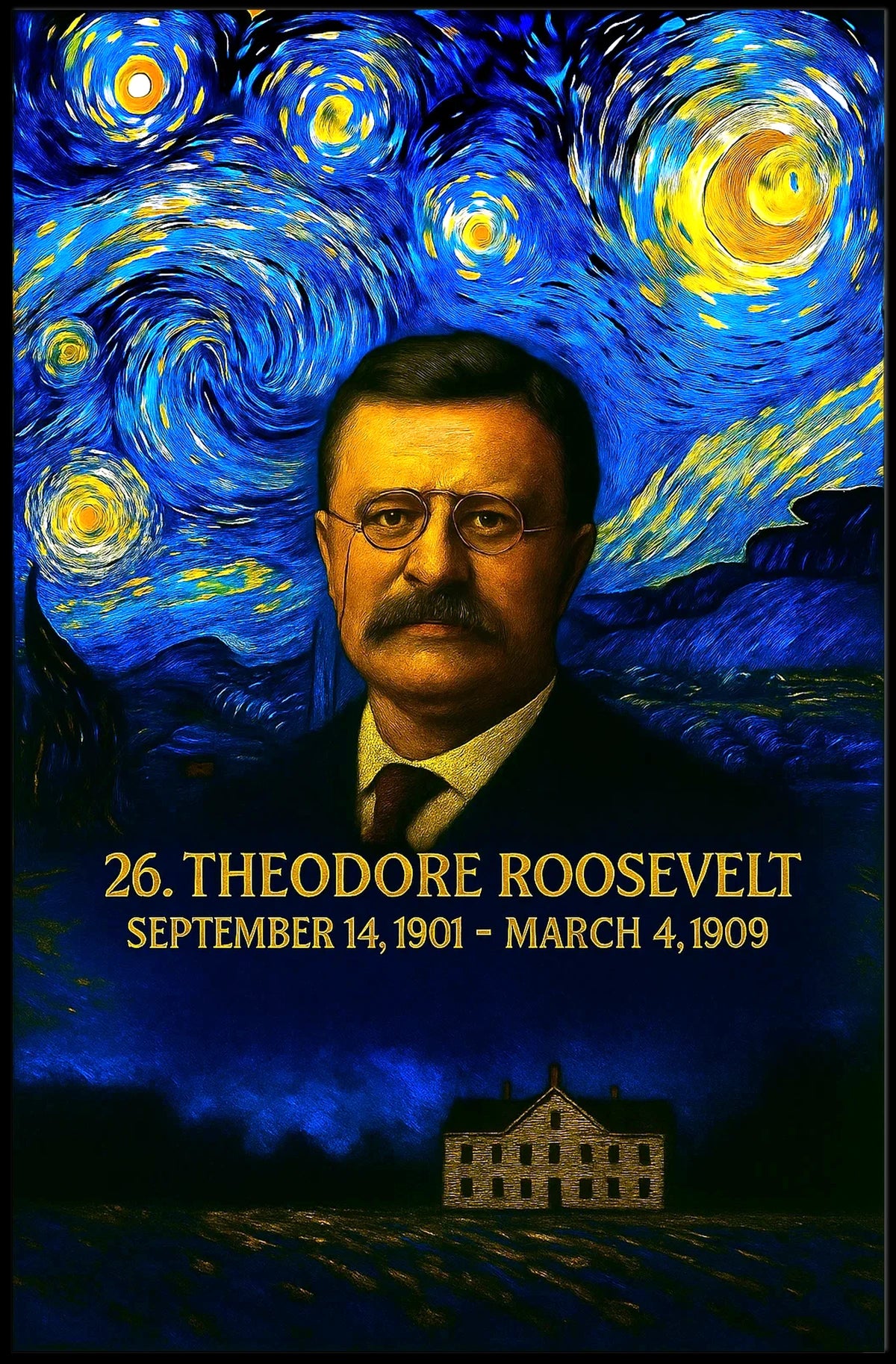 Theodore Roosevelt 26th President of the United States Presidential Masterpiece Series Poster