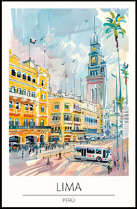 Lima Cityscape Poster PosterGoat