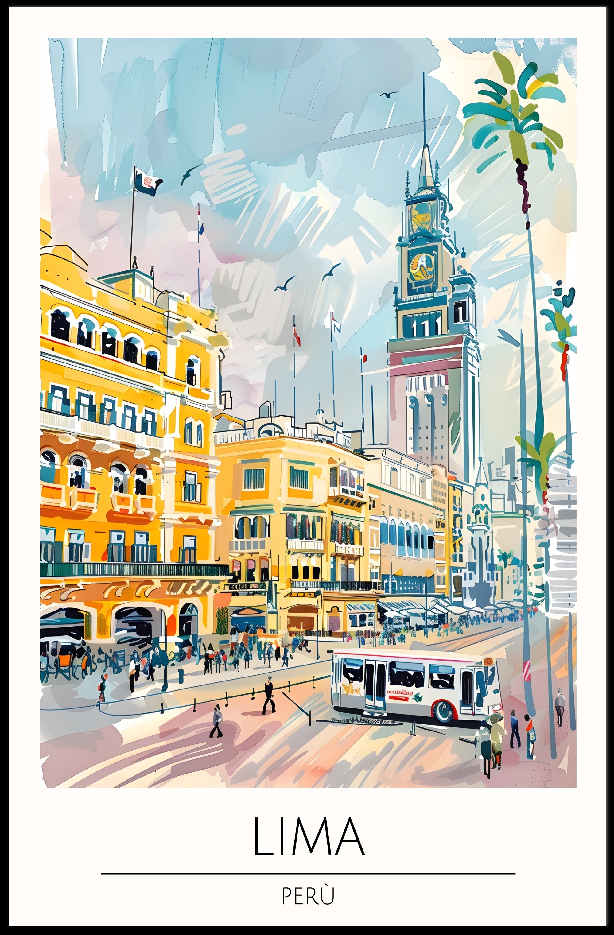 Lima Cityscape Poster PosterGoat