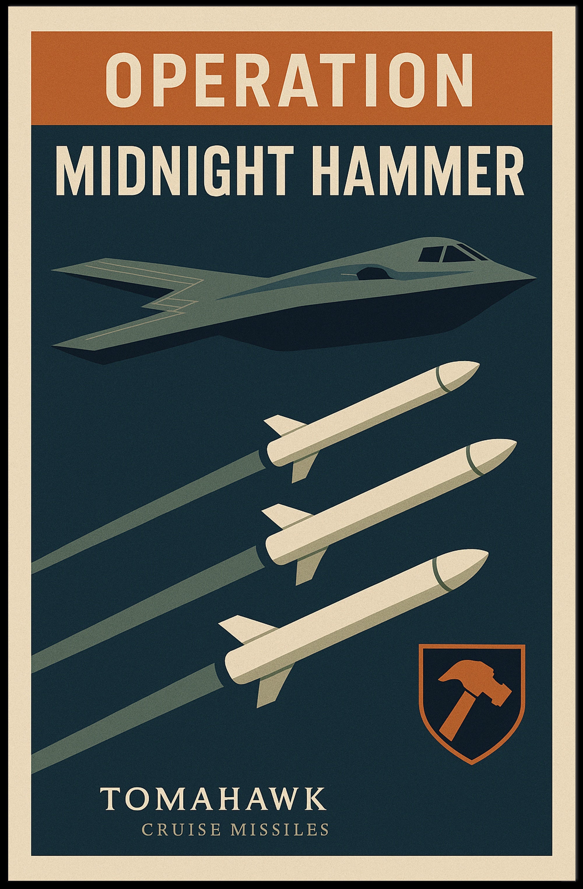 Operation Midnight Hammer Military Propaganda Poster PosterGoat