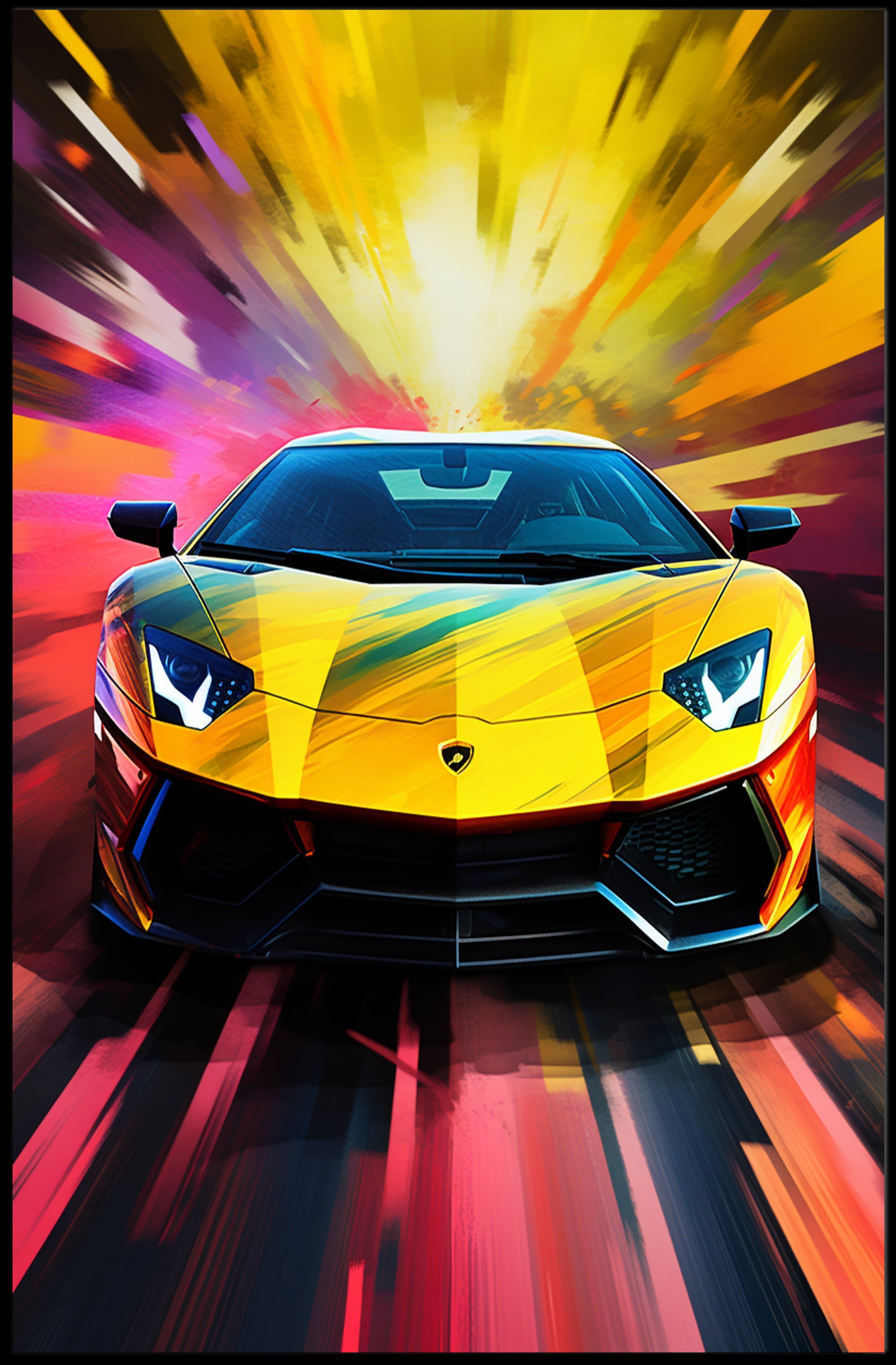 Speed and Color Burst Poster PosterGoat