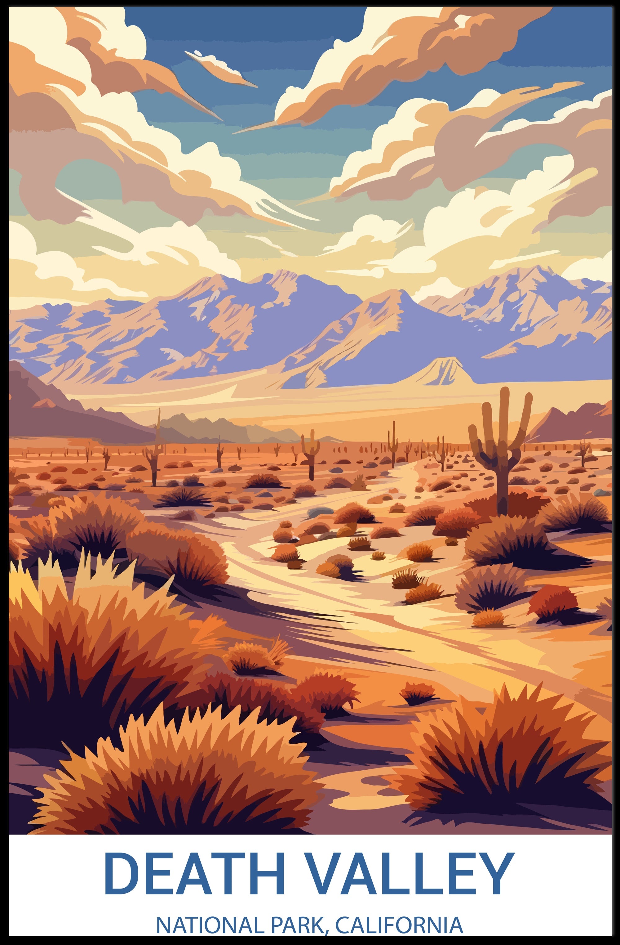 Death Valley Desert Escape National Park Poster