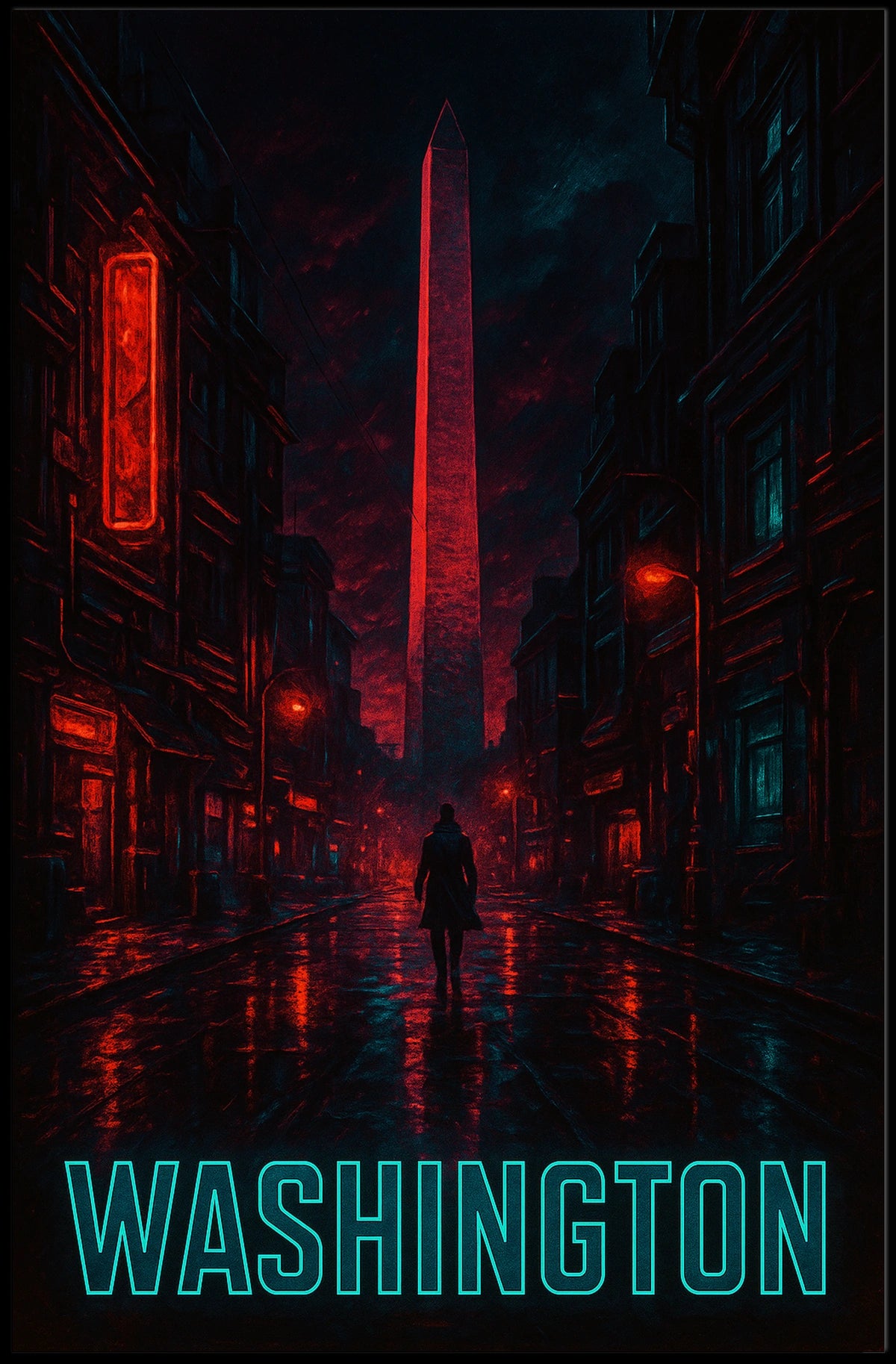 Washington at Night Poster