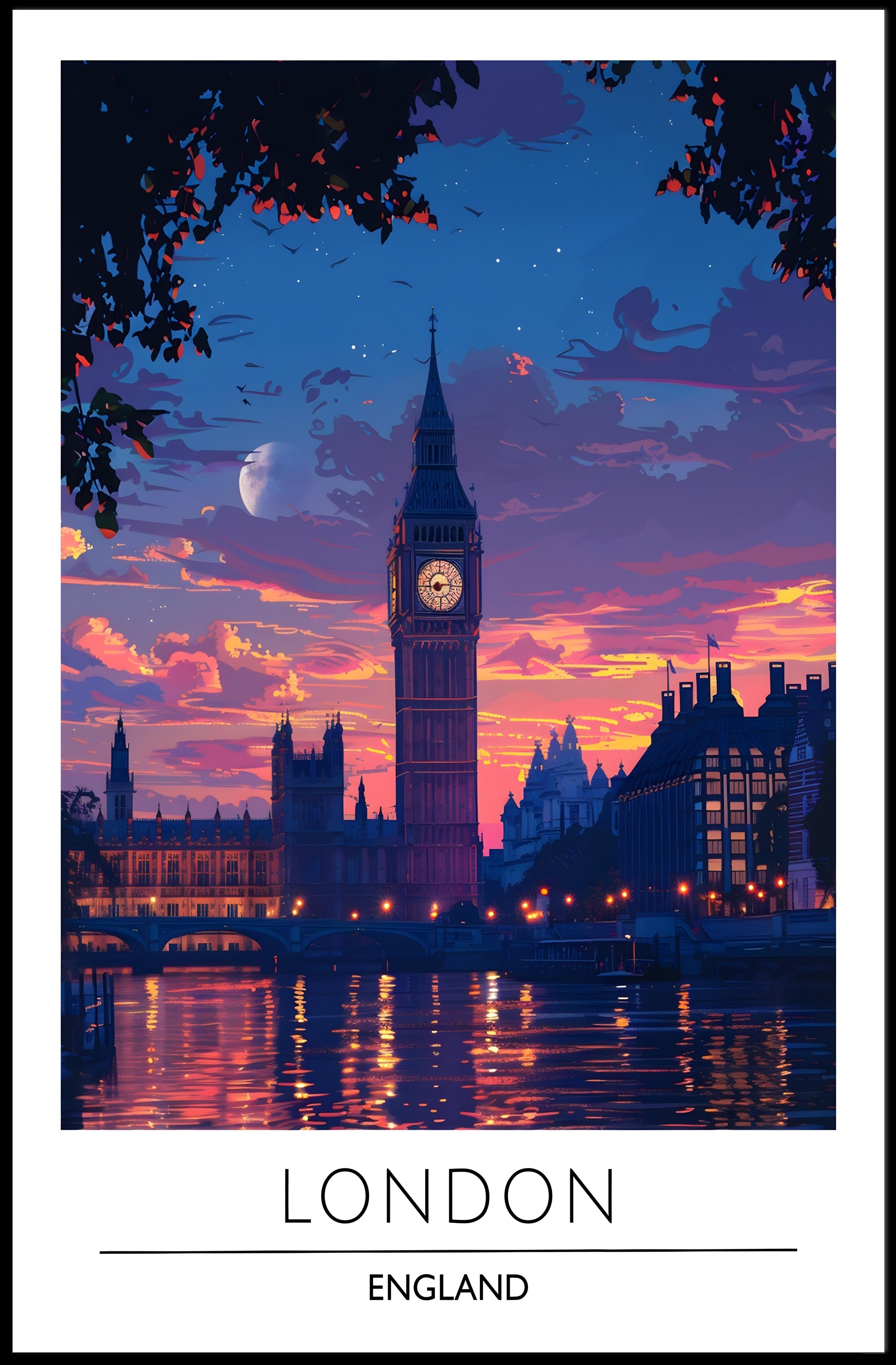 Big Ben Twilight London Urban or Cityscape Poster