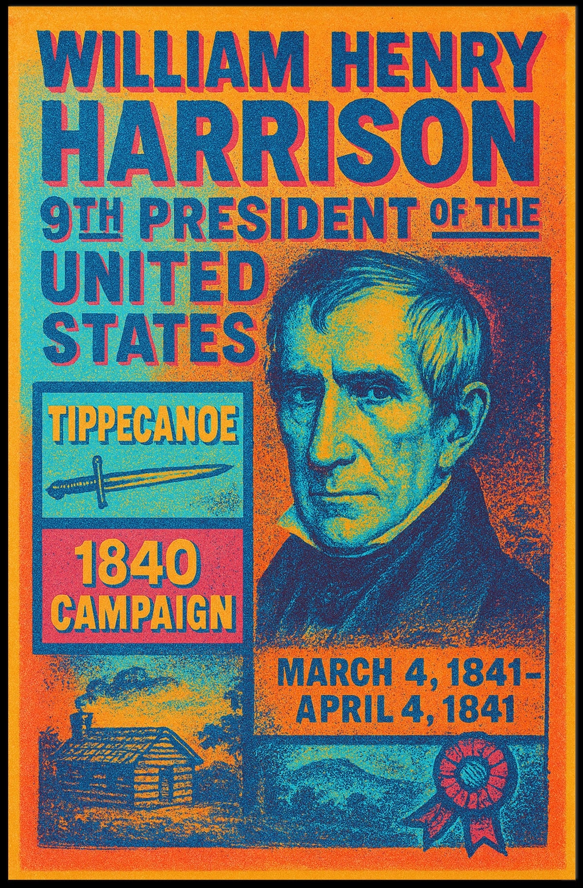 William Henry Harrison 9th President Poster