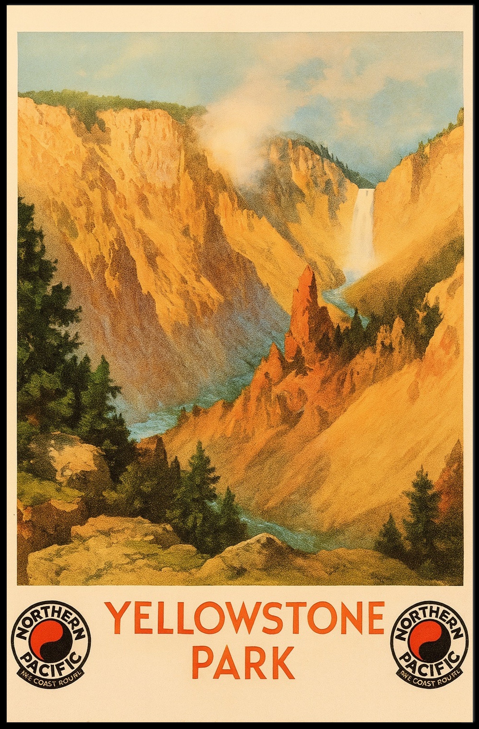 Yellowstone Park Scenic Poster PosterGoat