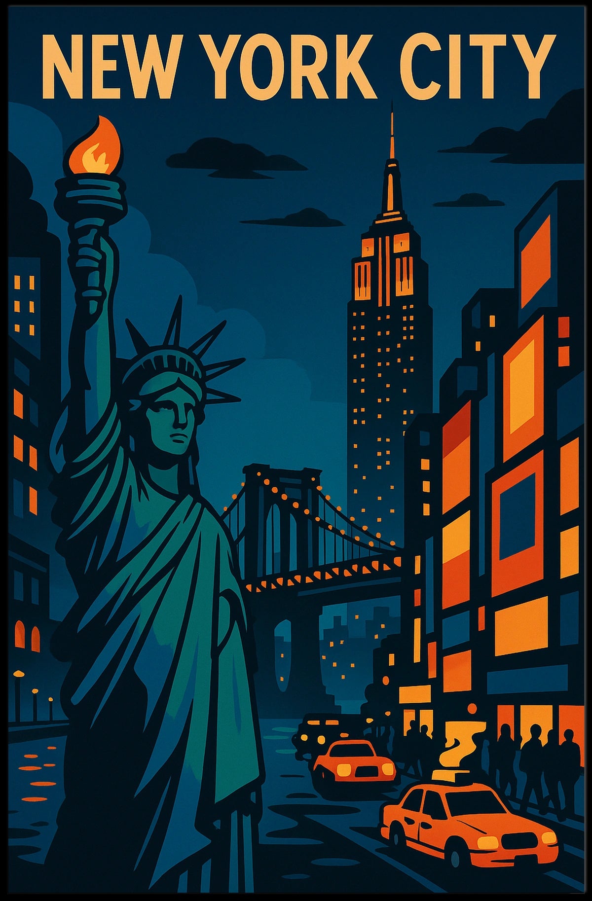 New York City Skyline Poster