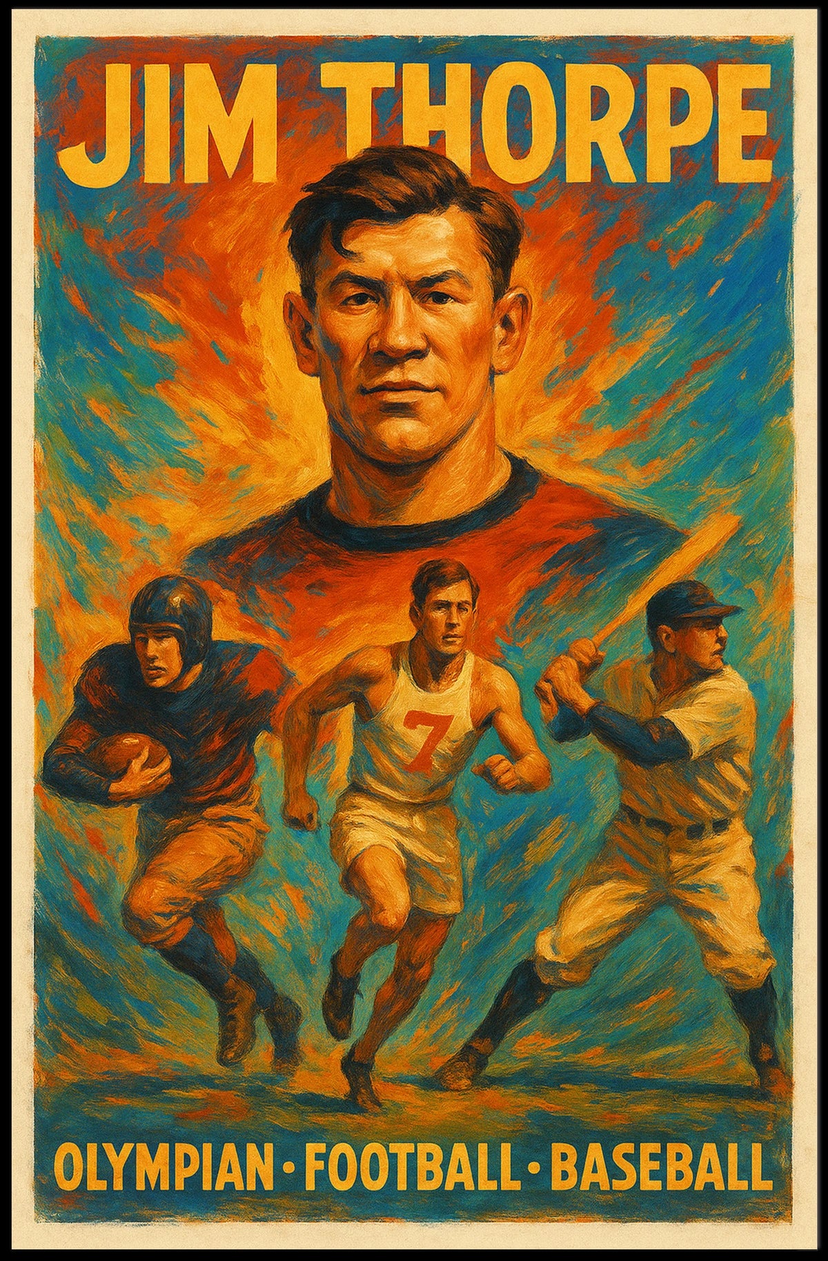 Celebrating Jim Thorpe A Multisport Legend Poster