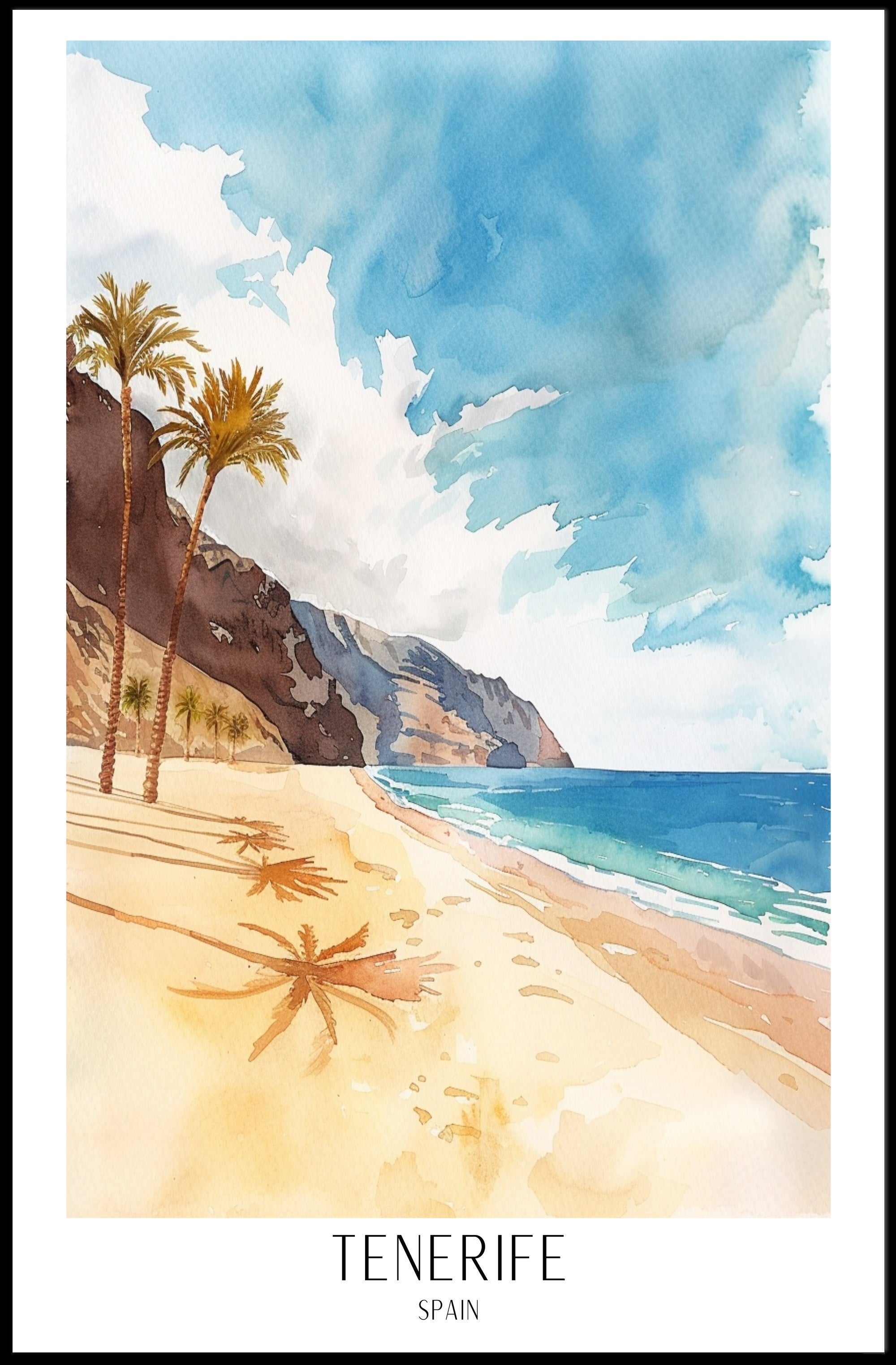 Tenerife Beachscape Poster PosterGoat