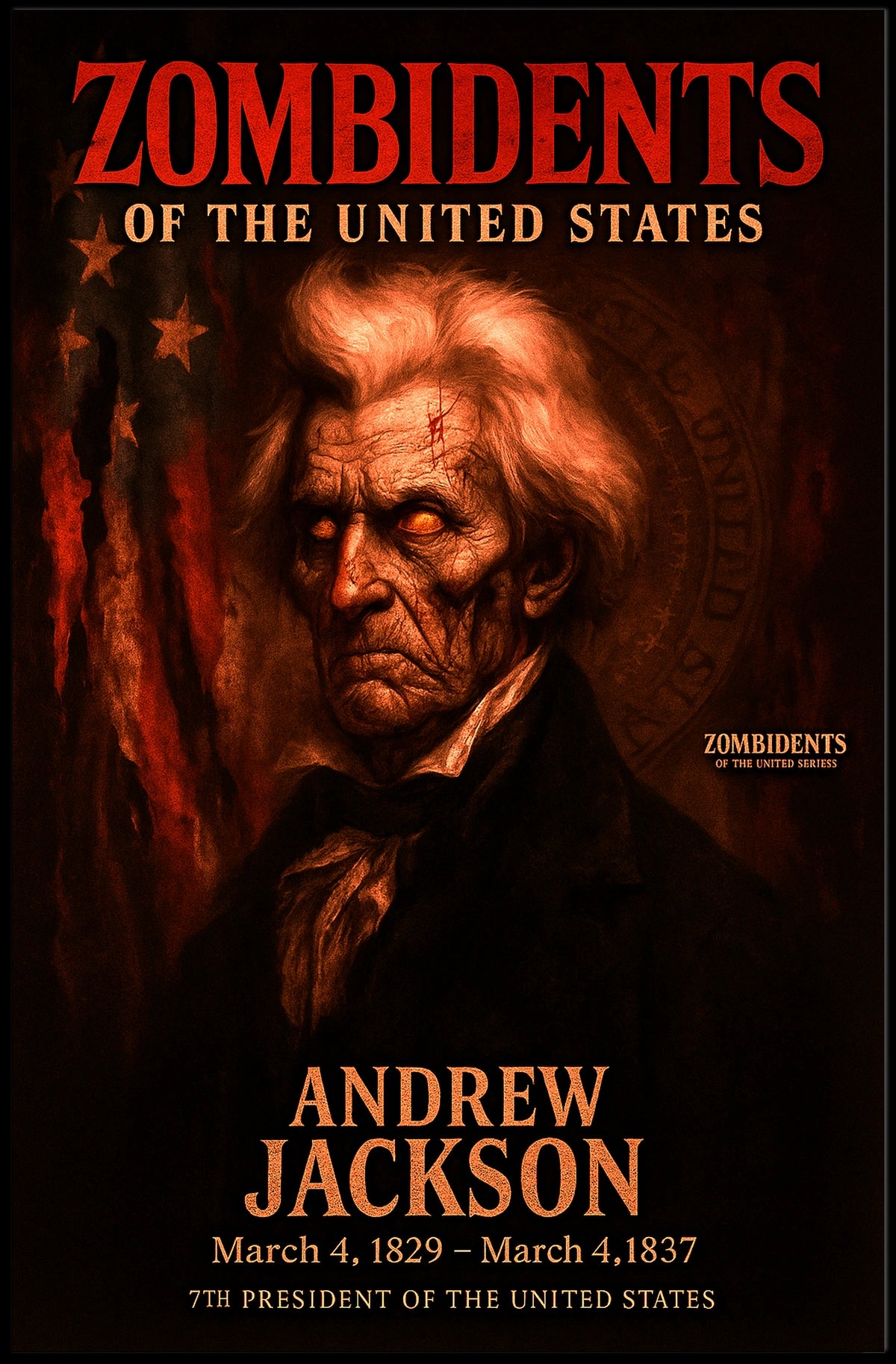 Andrew Jackson 7th President of the United States Zombidents Poster Series